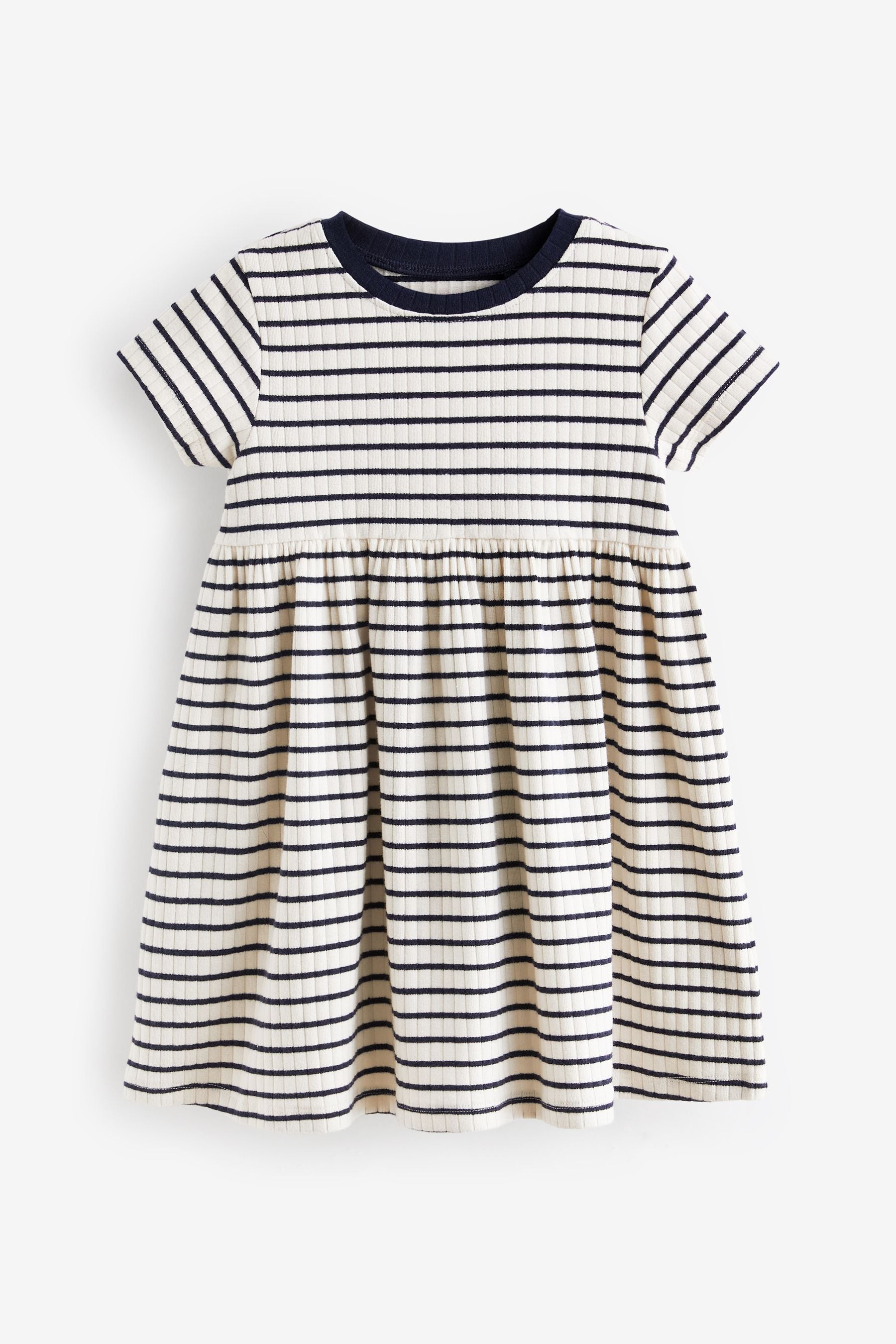 Black/White Ribbed Jersey Dress (3mths-7yrs)