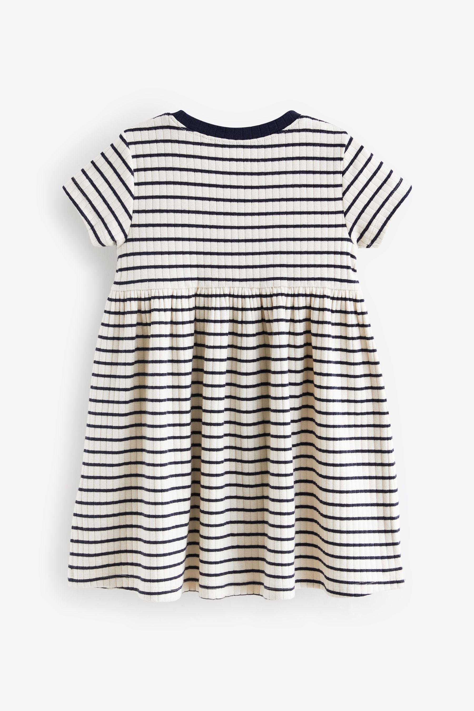 Black/White Ribbed Jersey Dress (3mths-7yrs)