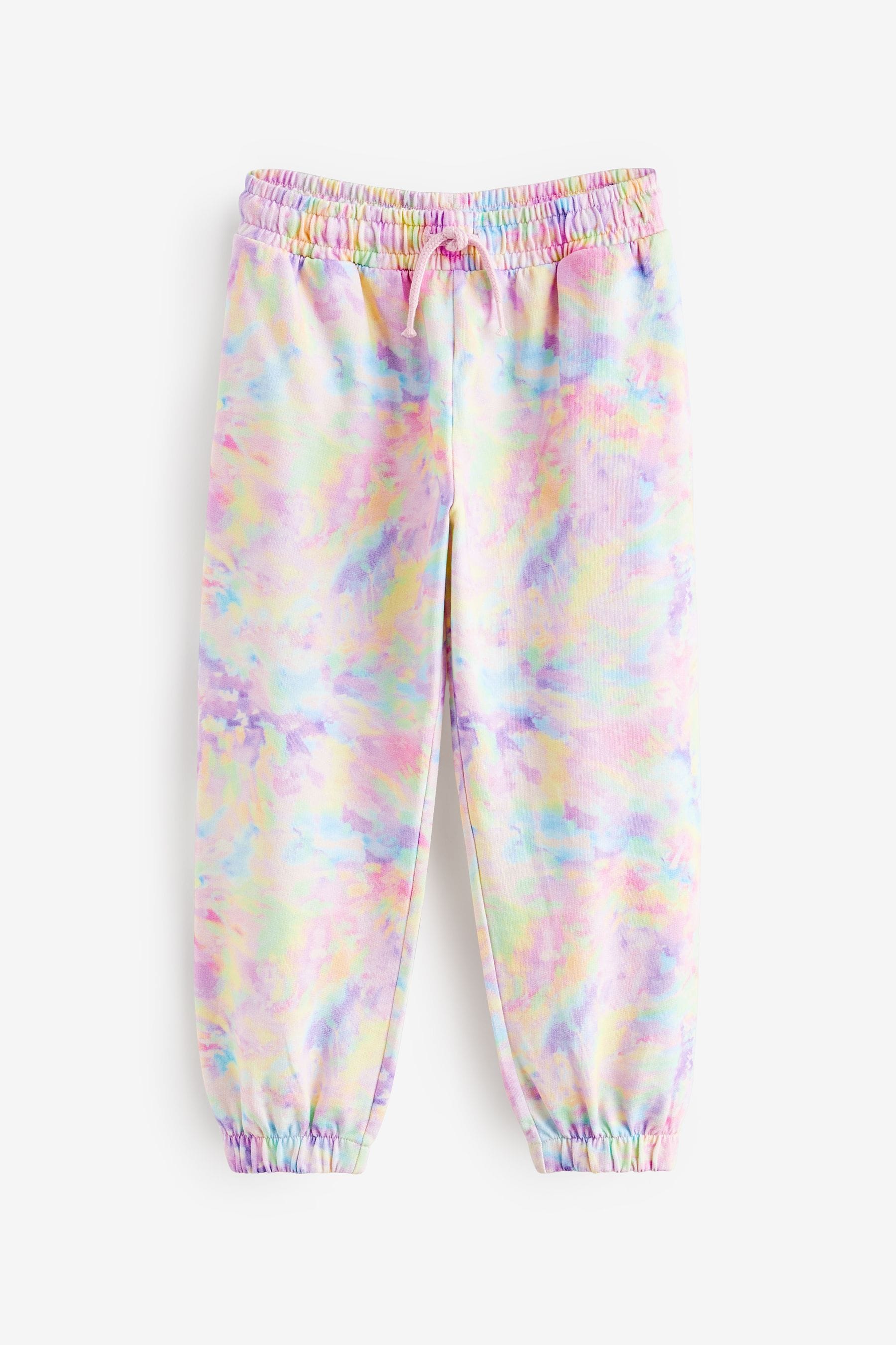 Multi Pink Printed Tie Dye Oversized 90s Joggers (3-16yrs)