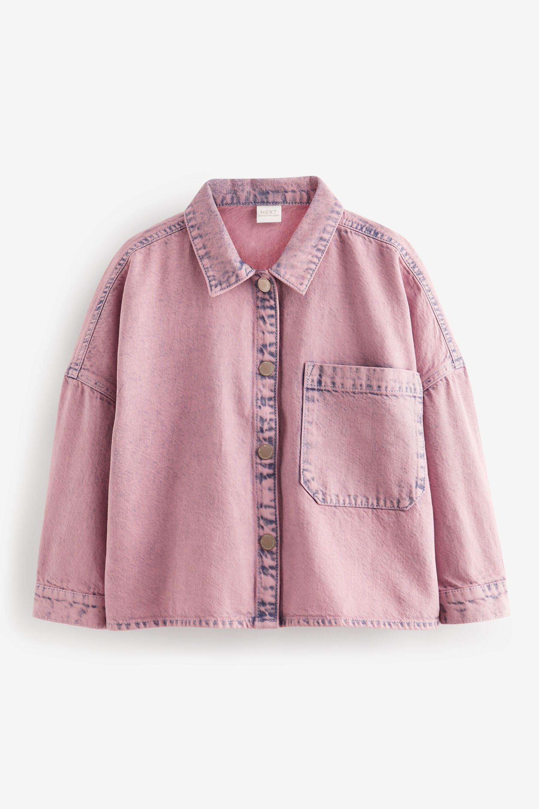 Pink Boxy Denim Shacket (3-16yrs)