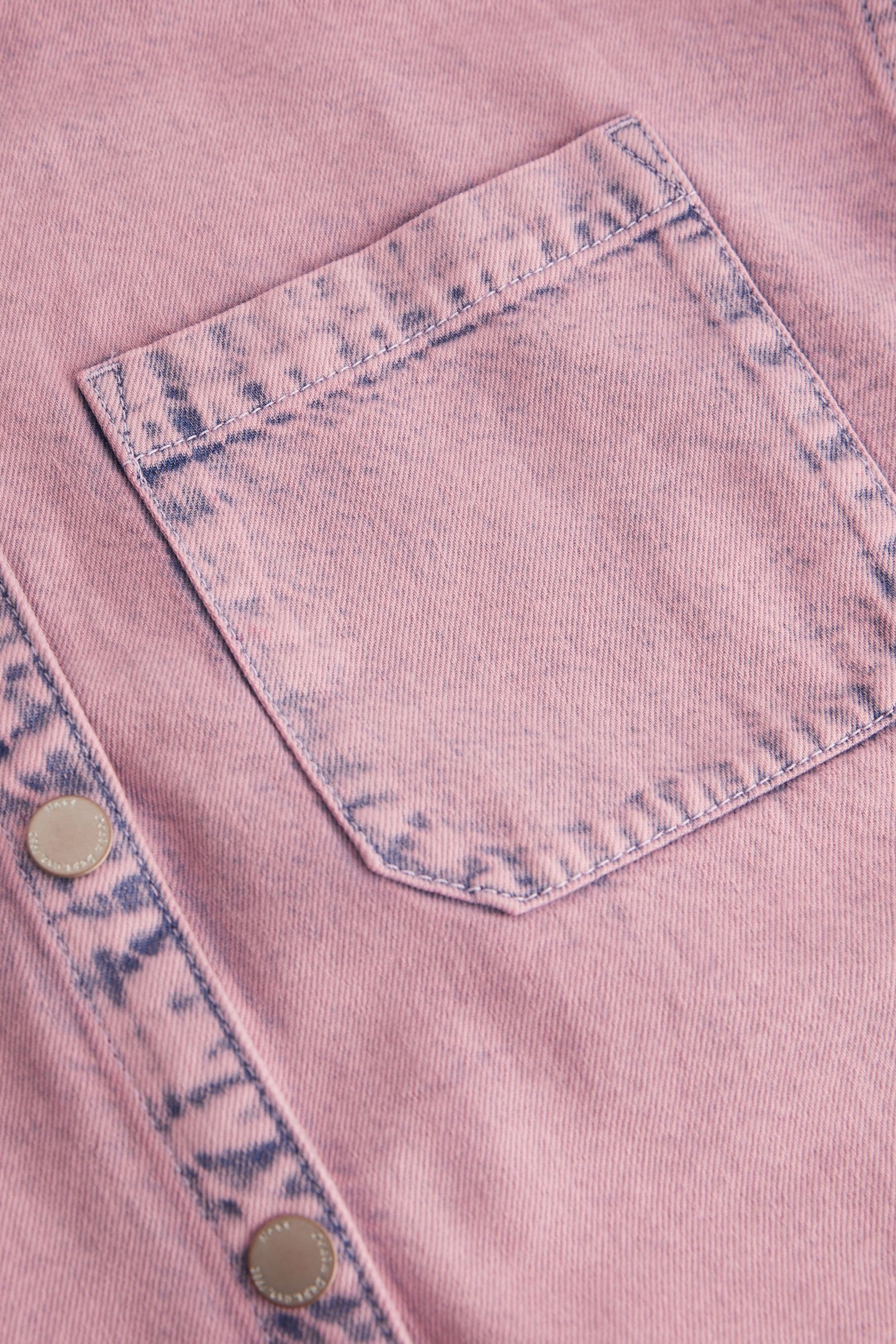 Pink Boxy Denim Shacket (3-16yrs)