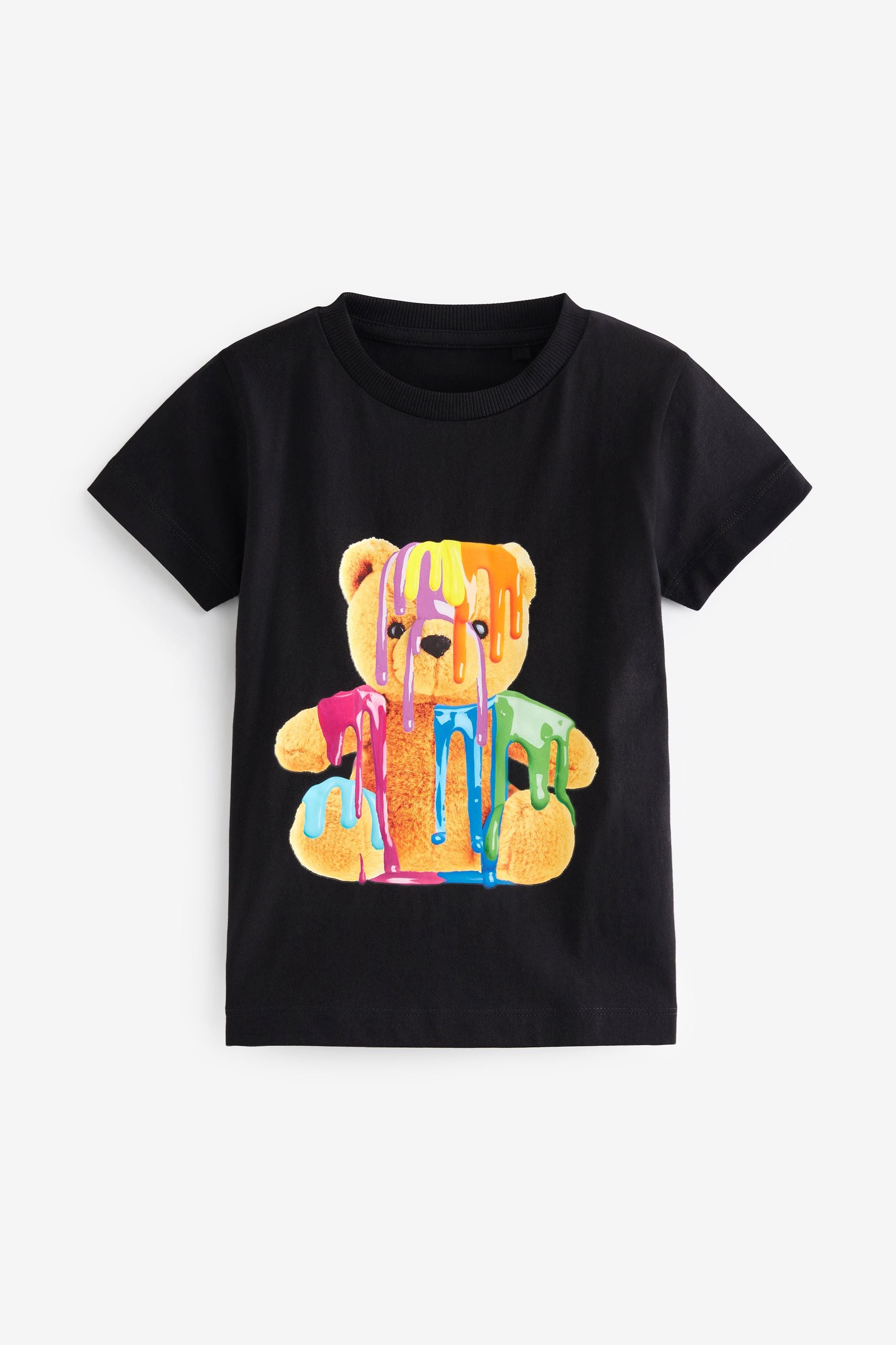 Black Paint Bear Short Sleeve Character T-Shirt (3mths-7yrs)