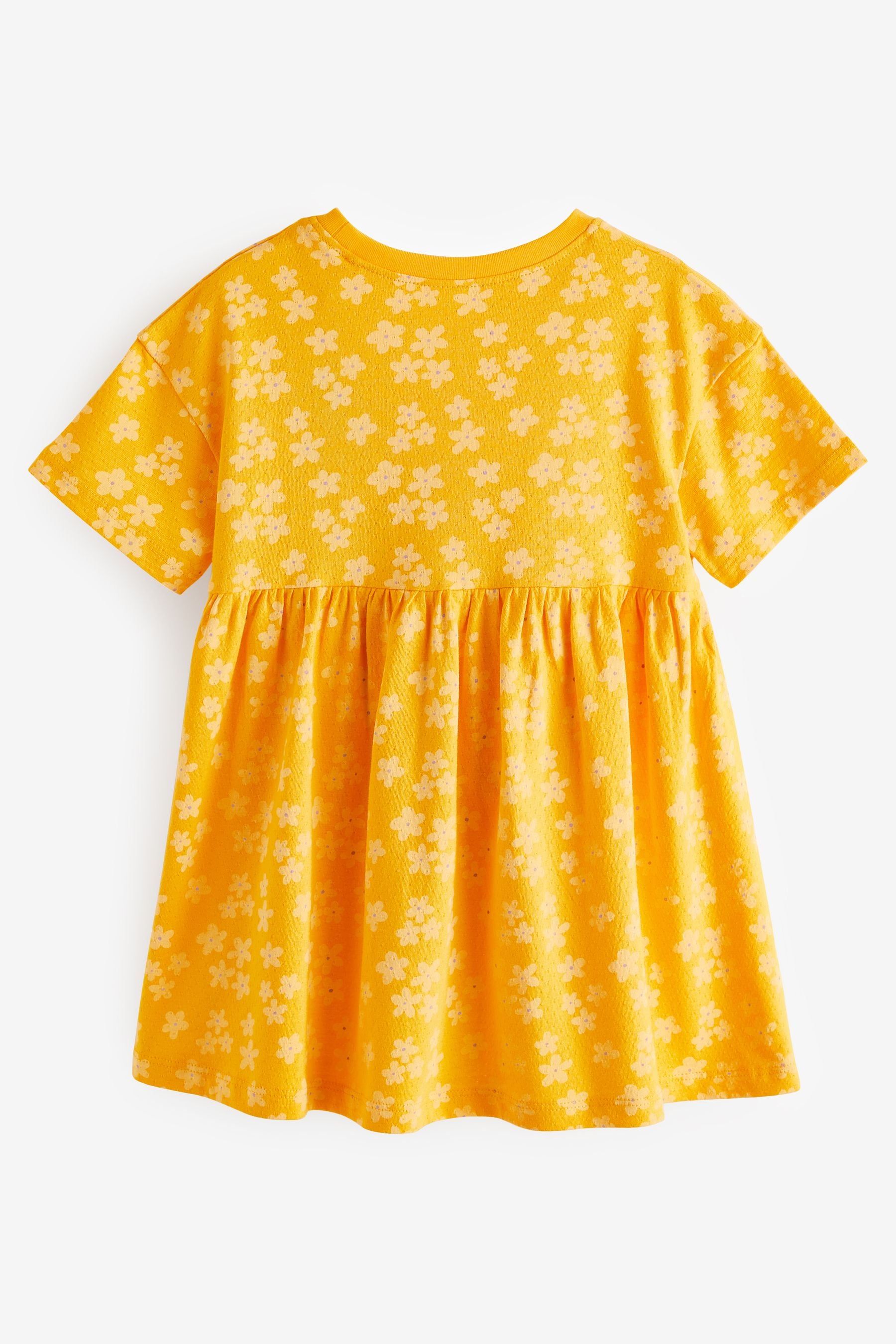 Yellow Textured Jersey Dress (3mths-7yrs)