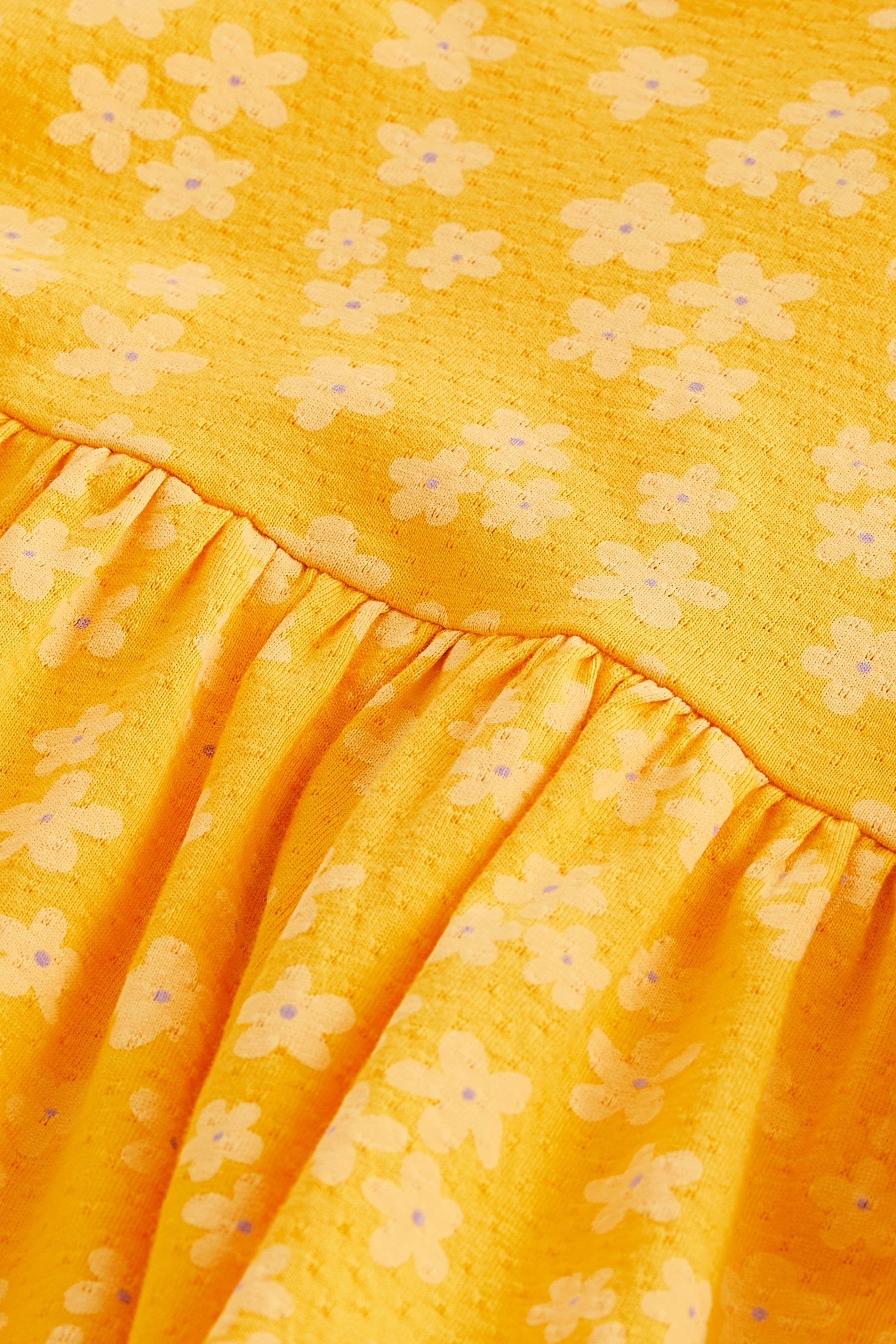 Yellow Textured Jersey Dress (3mths-7yrs)