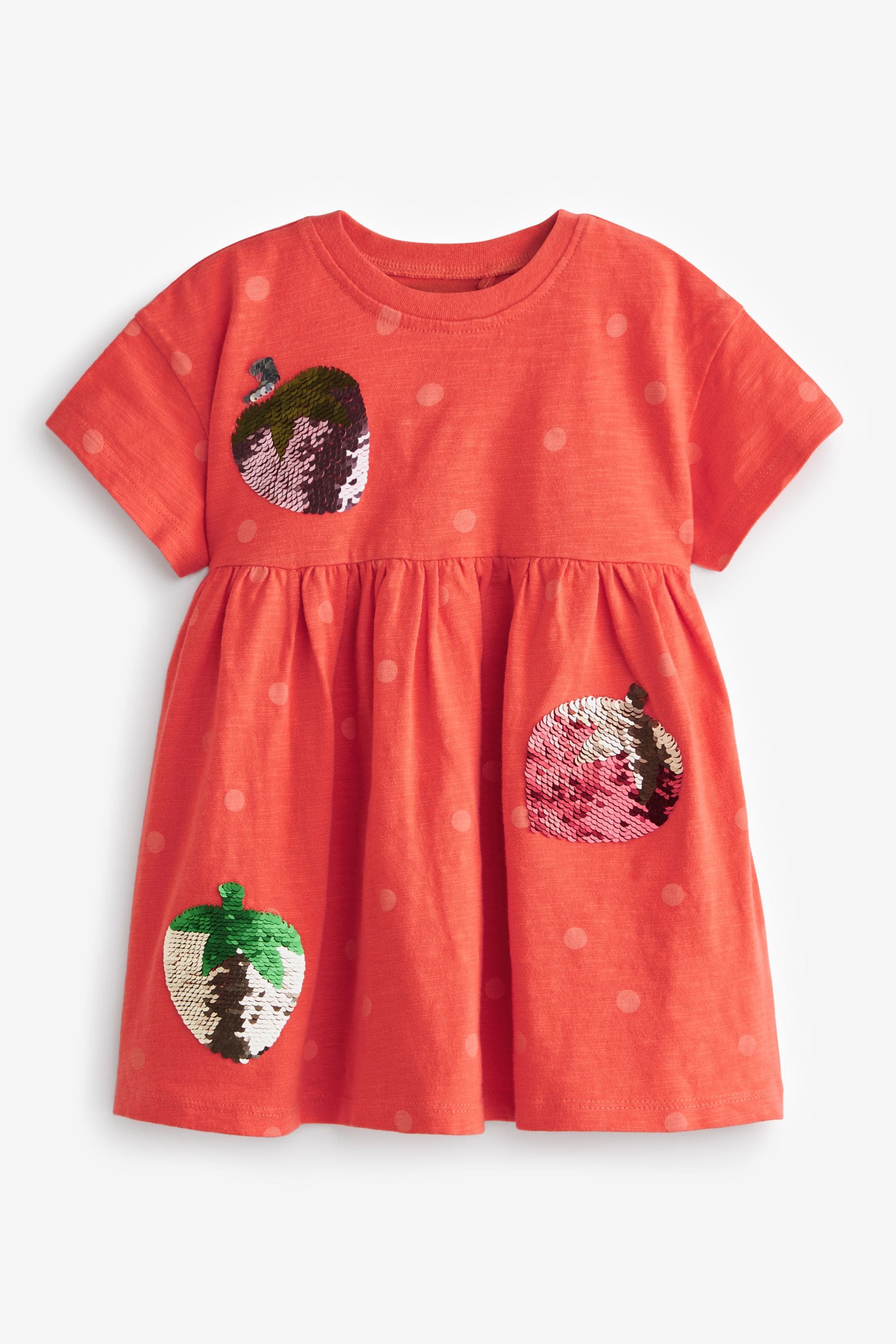 Strawberry Sequin Jersey Dress (9mths-7yrs)