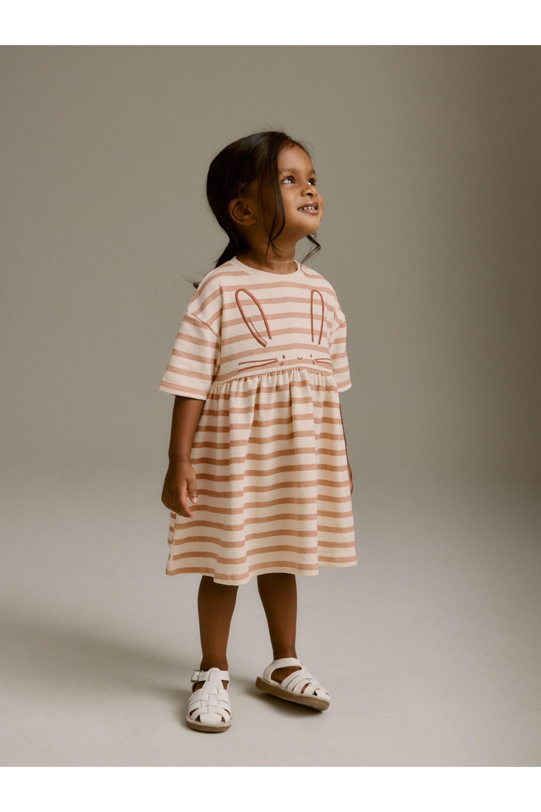 Stripe Textured Jersey Dress (3mths-7yrs)