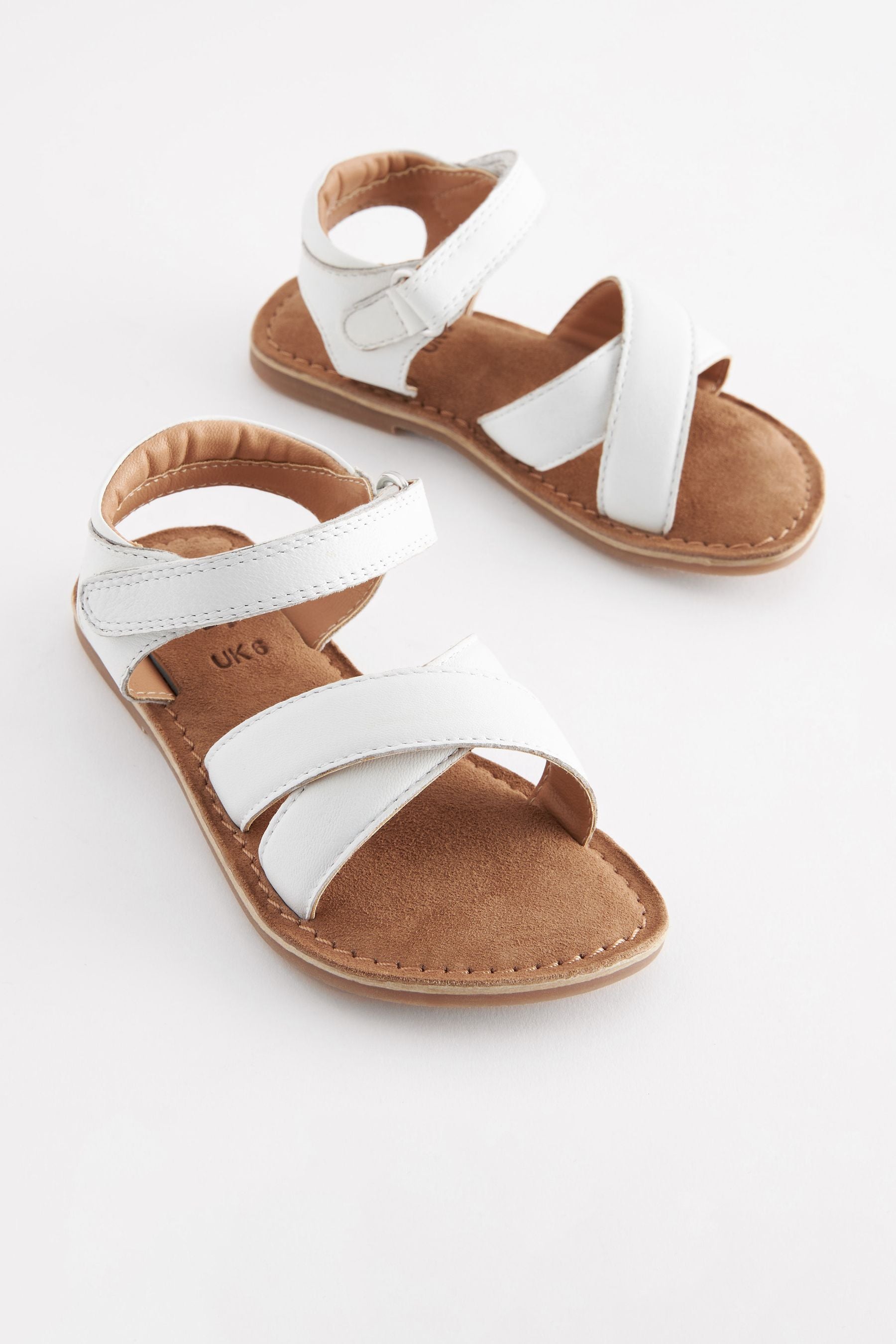 White Leather Sandals