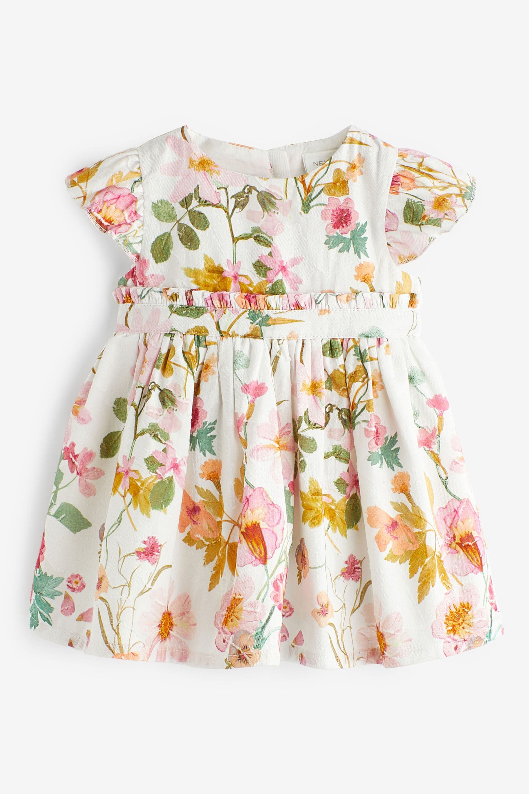 Pink/White Floral Baby Prom Dress (0mths-2yrs)