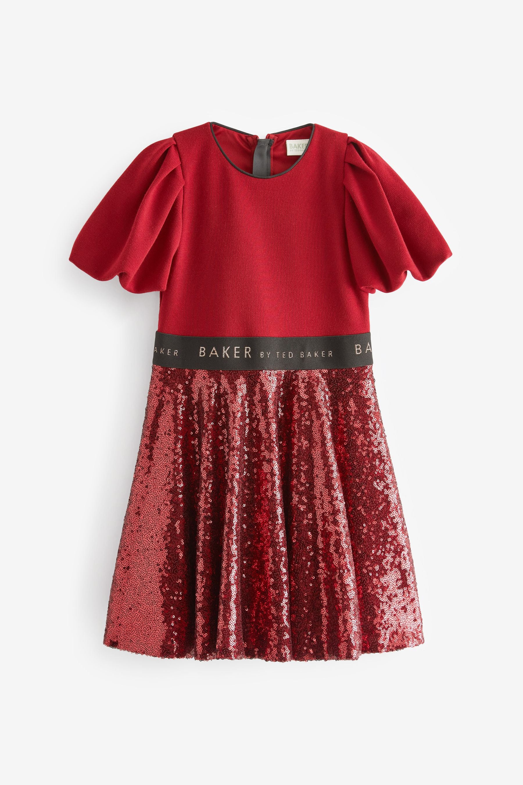 Burgundy Red Baker by Ted Baker Sequin Party Dress