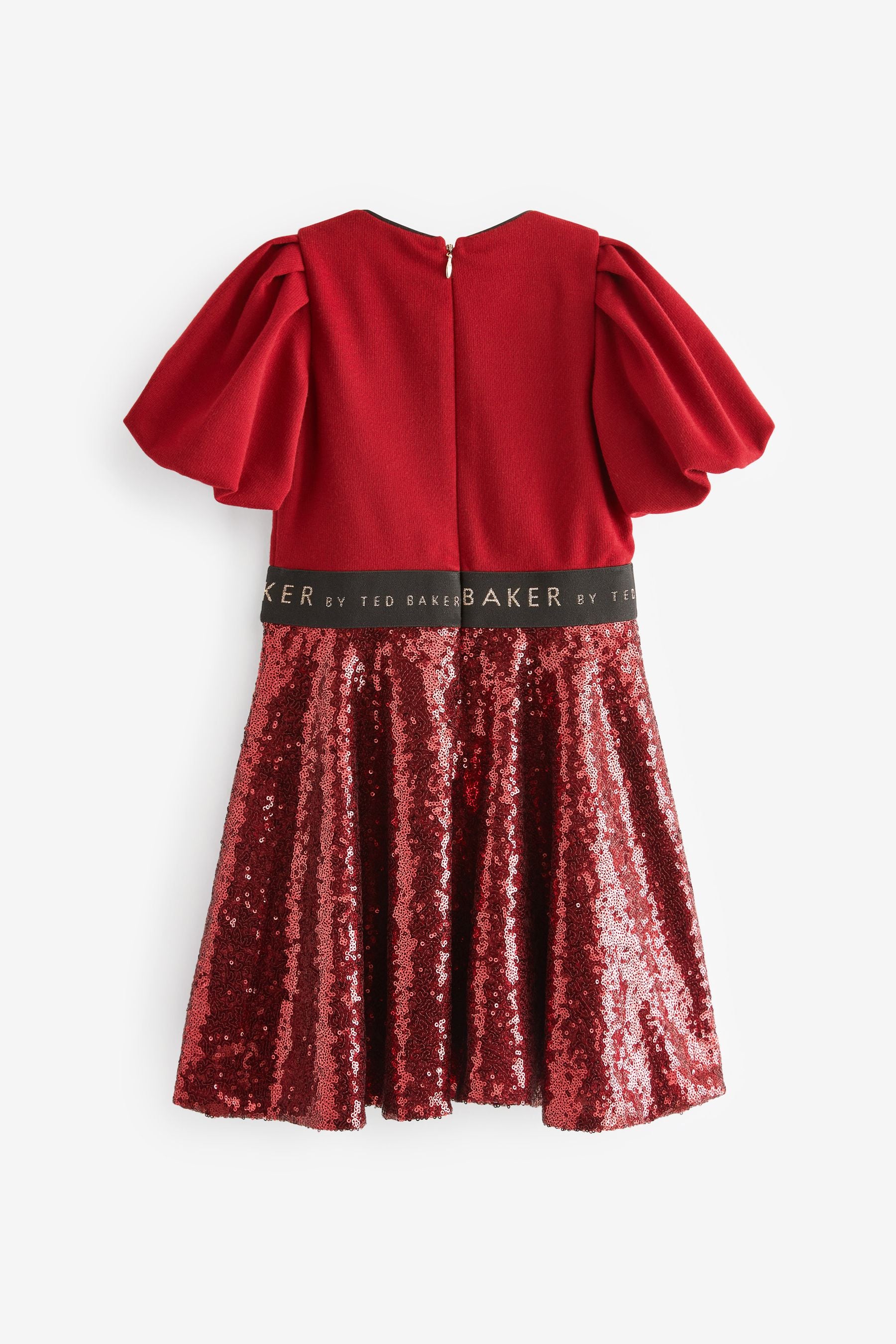 Burgundy Red Baker by Ted Baker Sequin Party Dress