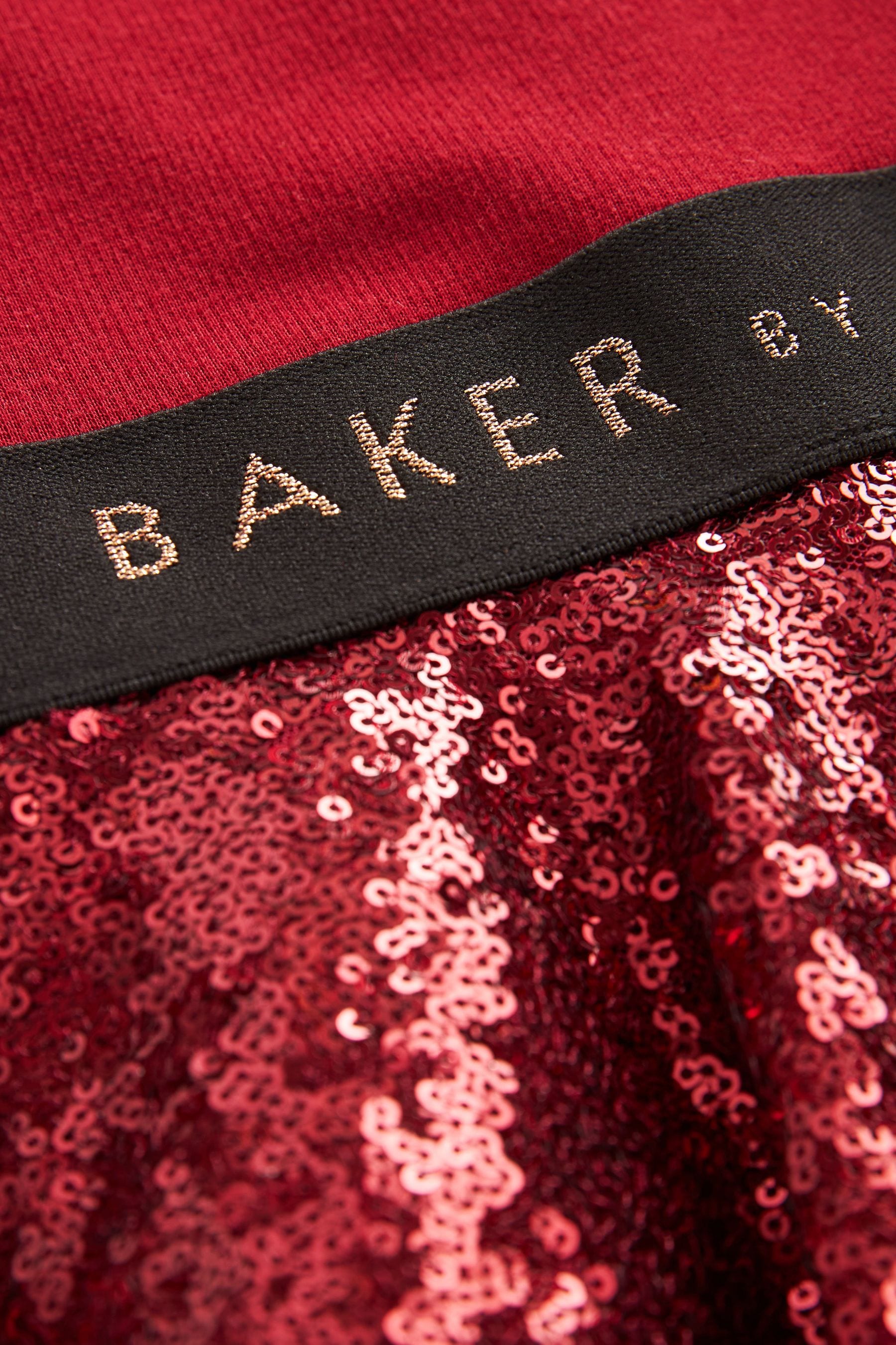 Burgundy Red Baker by Ted Baker Sequin Party Dress