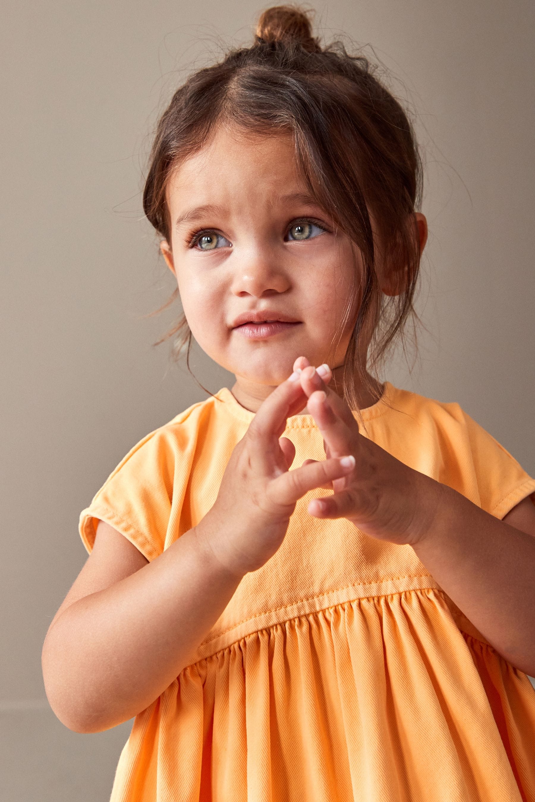 Orange Boxy Cotton Dress (3mths-7yrs)