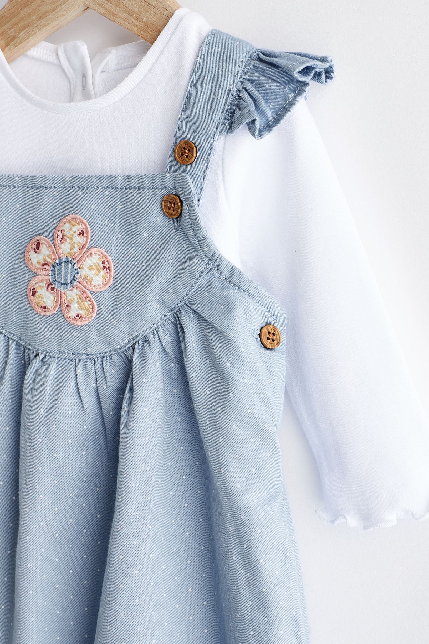 Blue Character Baby Dungarees & Bodysuit Set (0mths-3yrs)