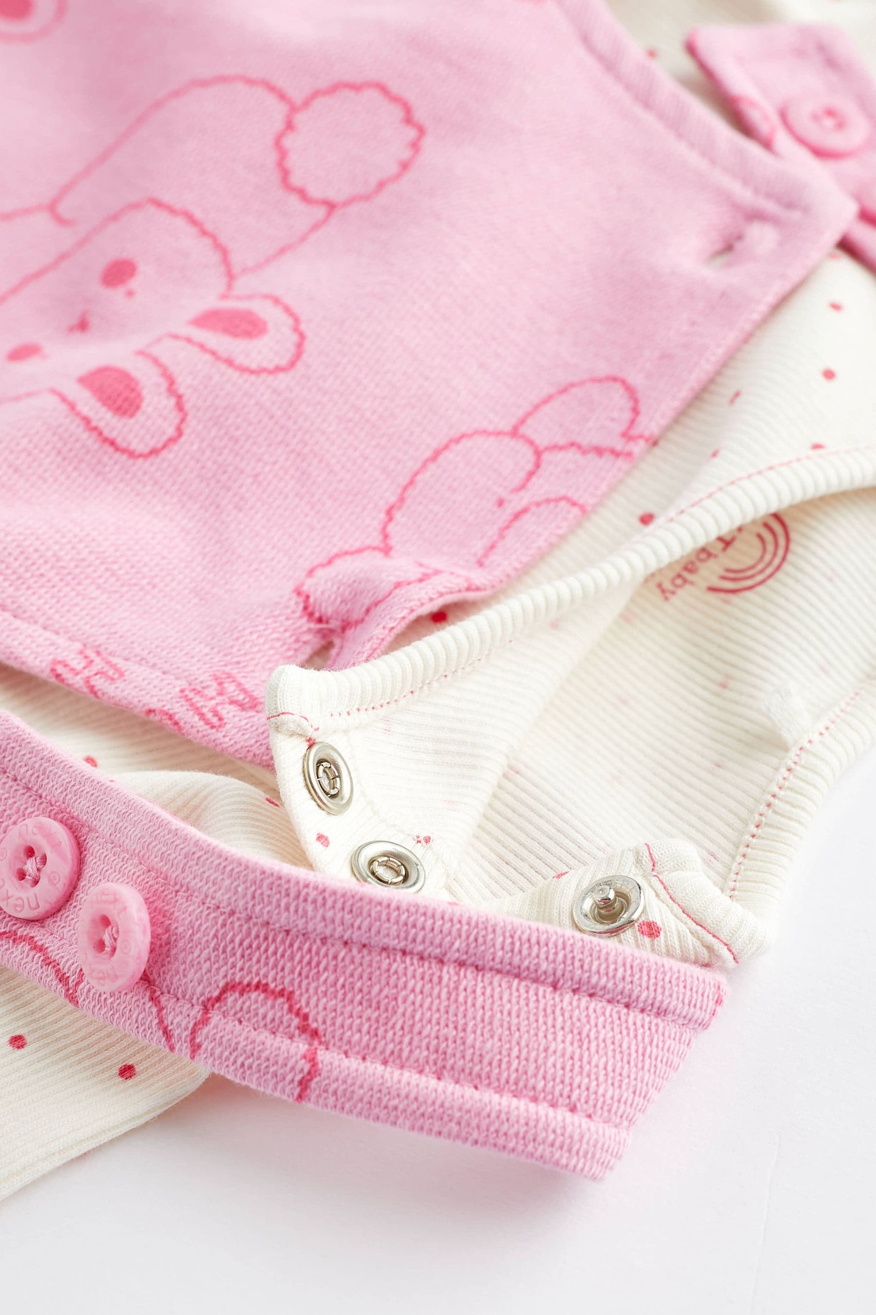 Hot Pink Bunny Jersey Baby Dungarees & Bodysuit Set (0mths-3yrs)