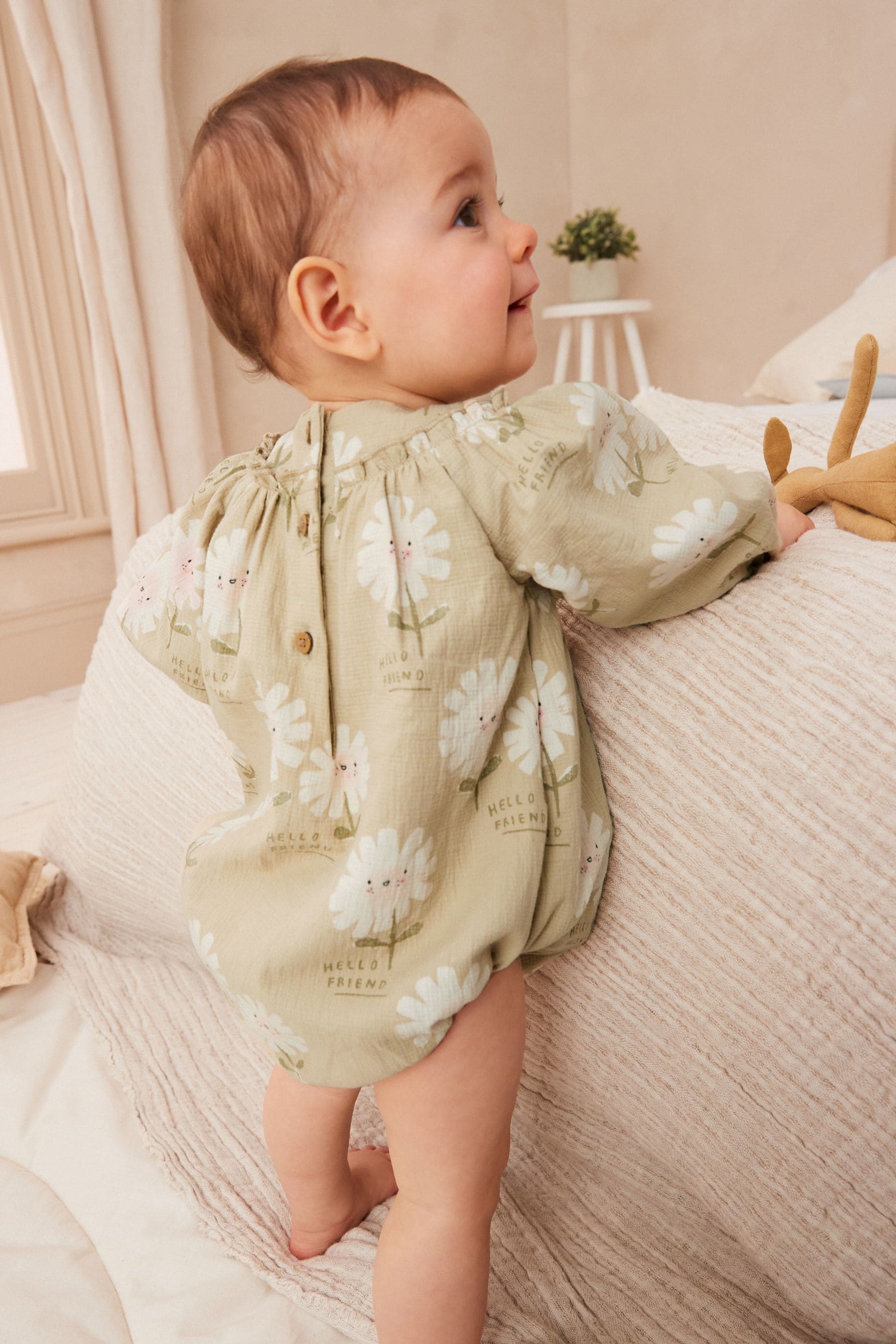 Sage Green Baby Bloomer Romper (0mths-3yrs)