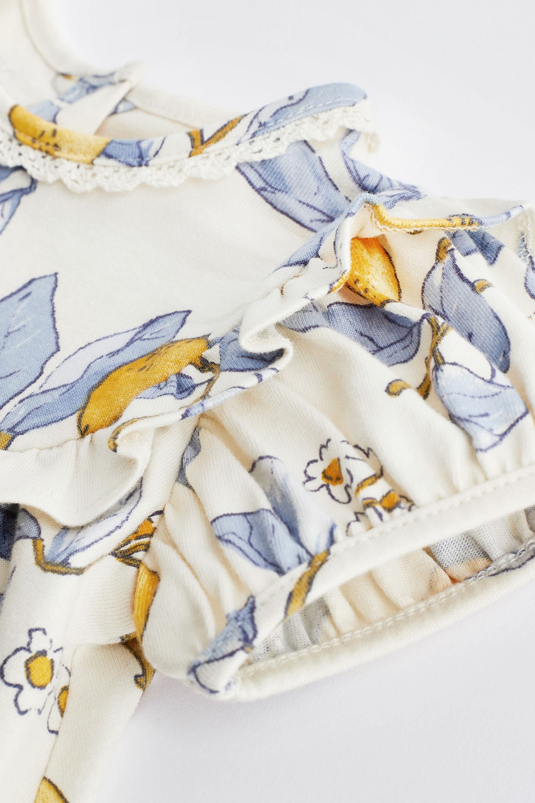 Blue/Yellow Print Baby Jersey Dress 2 Pack (0mths-3yrs)