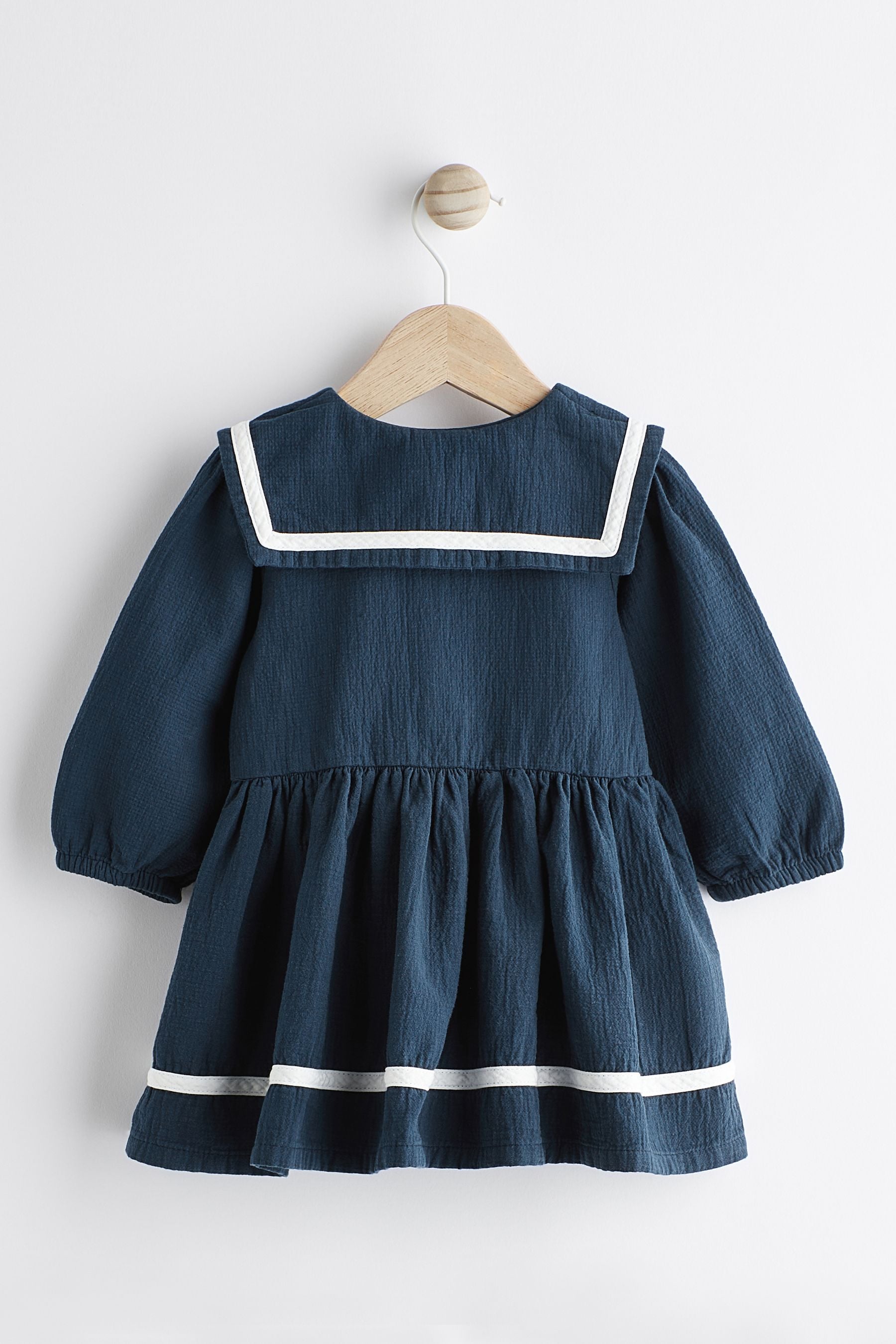 Navy Blue Sailor Baby Dress (0mths-2yrs)