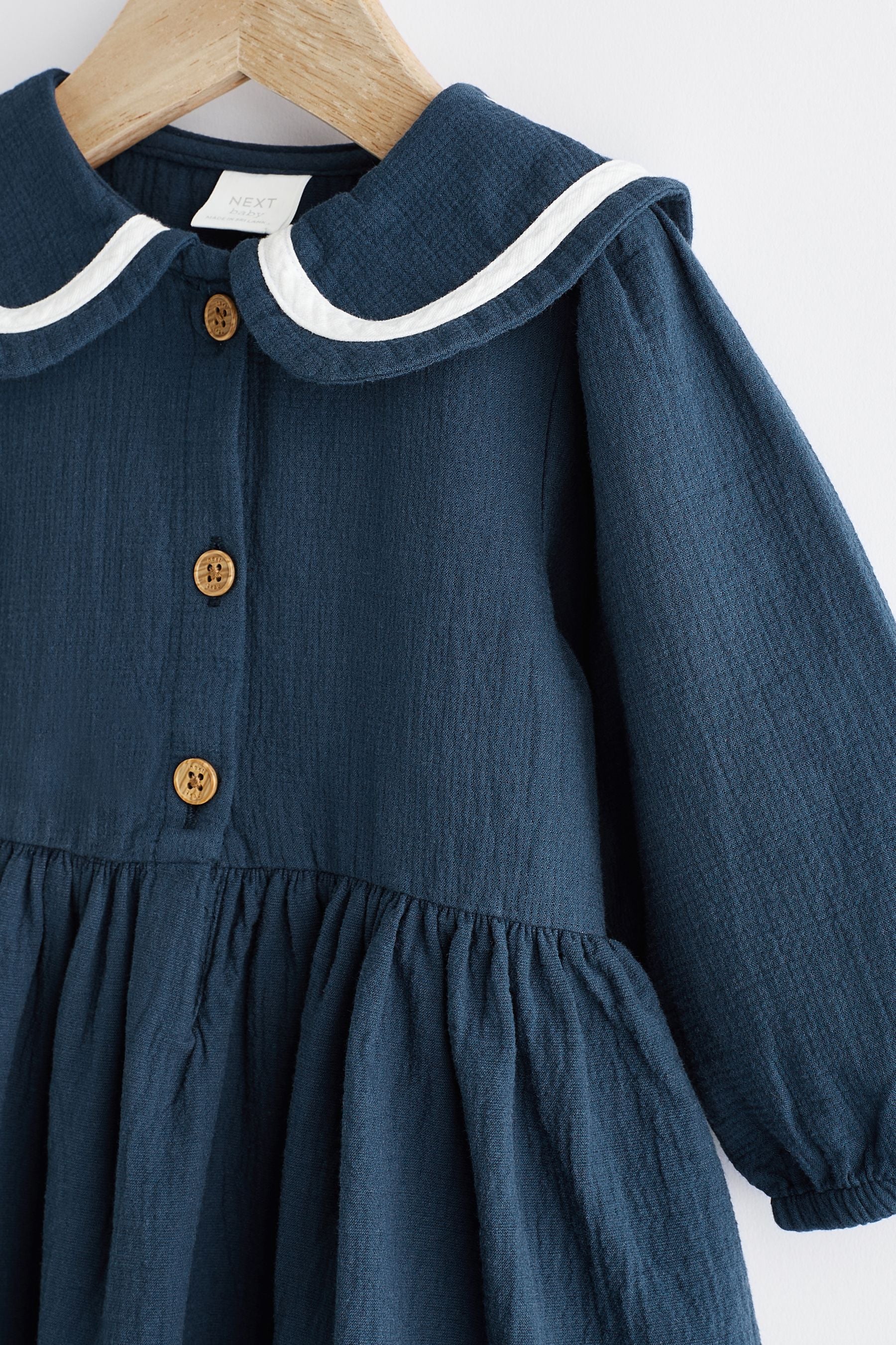 Navy Blue Sailor Baby Dress (0mths-2yrs)