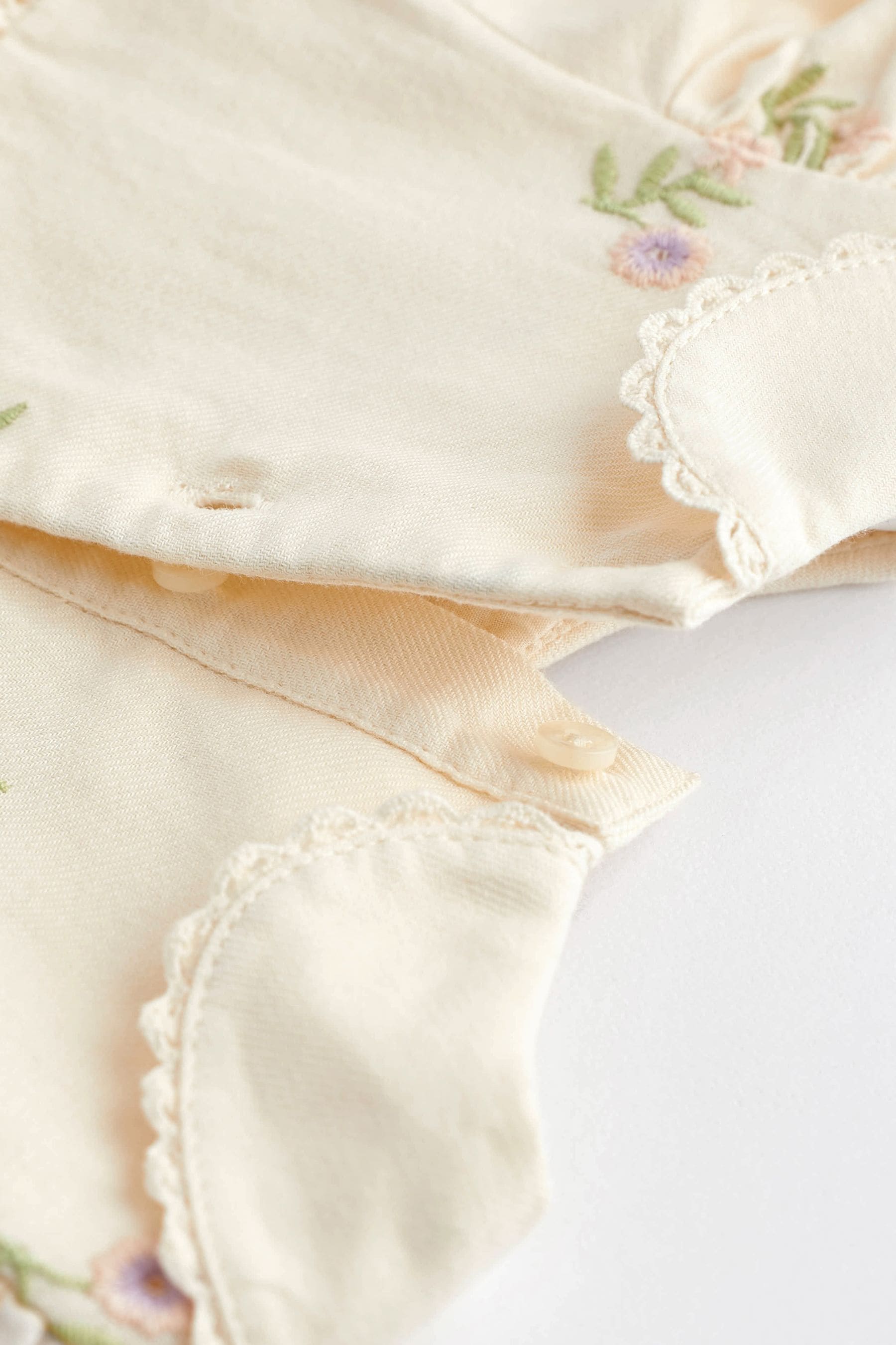 Ivory 2 Piece Embroidered Baby Dress and Knicker Set (0mths-2yrs)