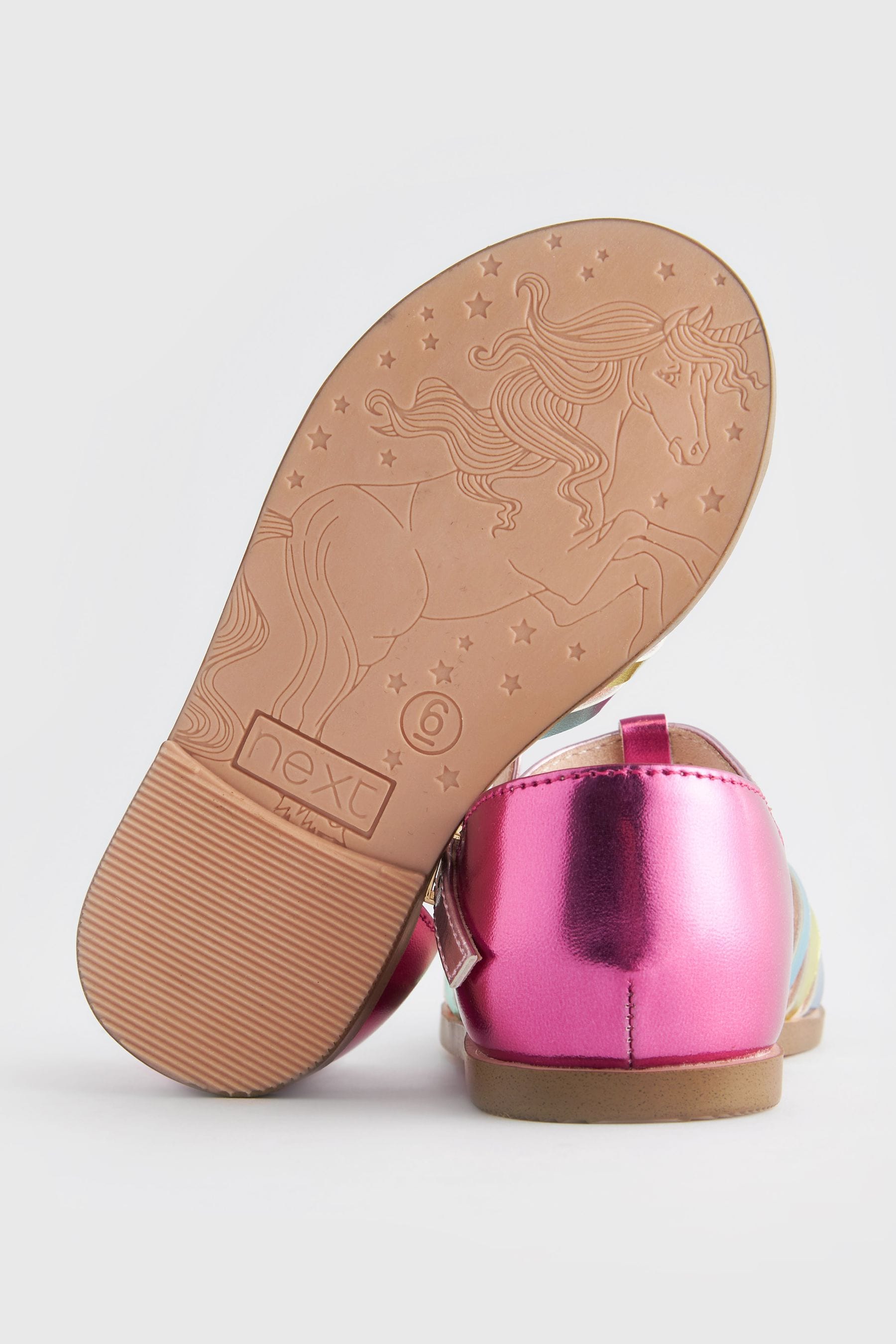 Rainbow Metallic Fisherman Occasion Sandals