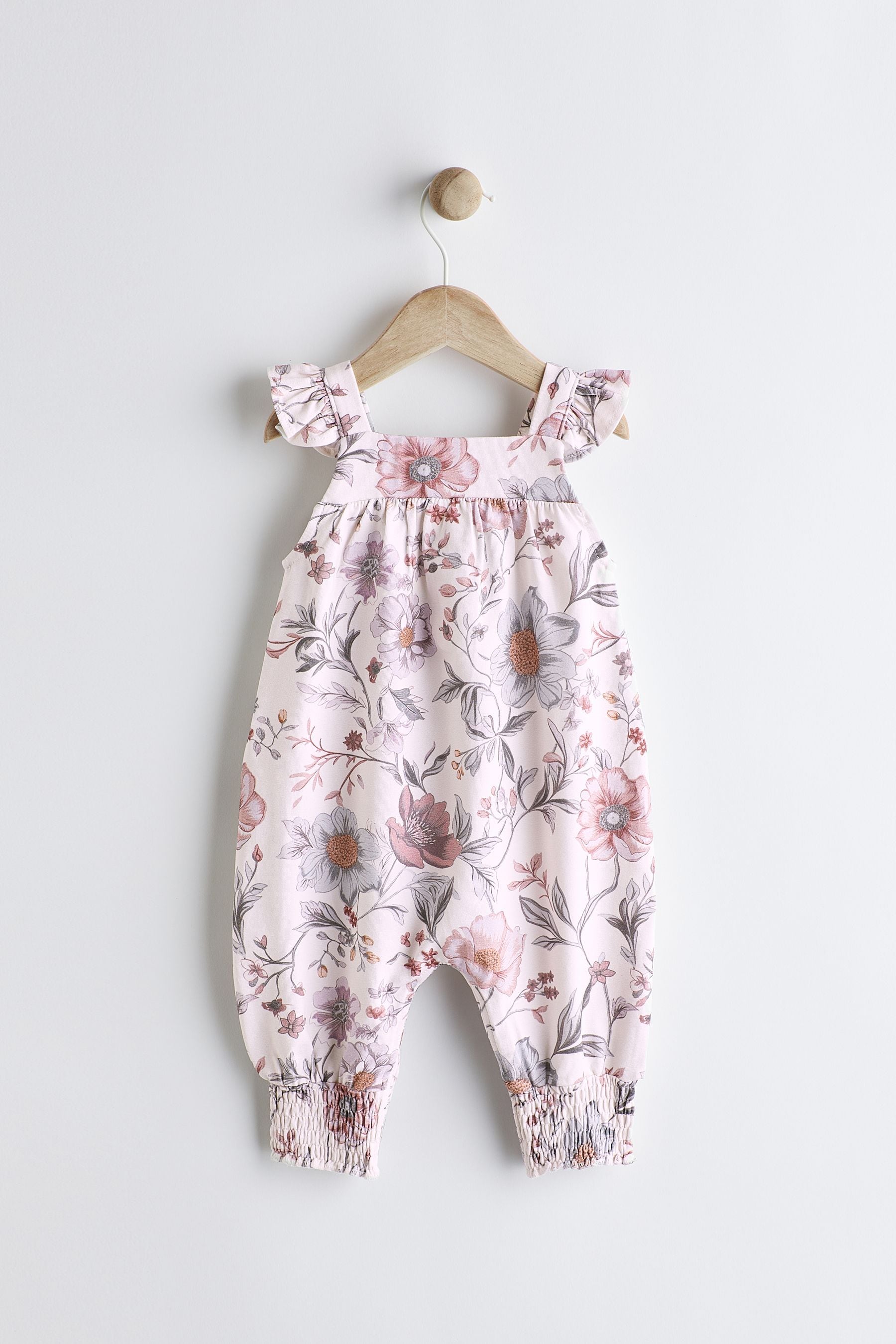 Pink/Purple Floral Baby Romper (0mths-3yrs)