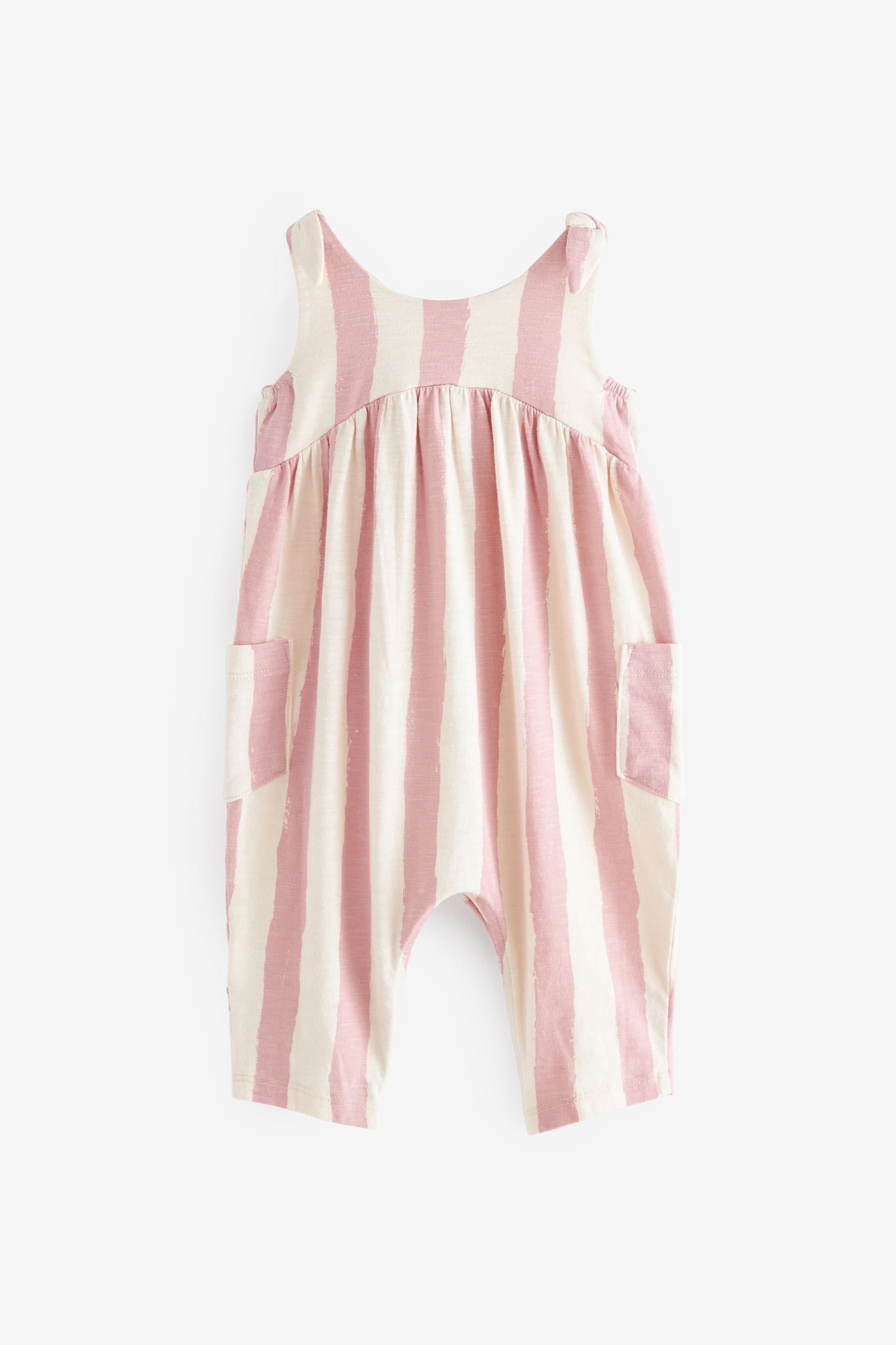 Pink/White Stripe Baby Romper (0mths-3yrs)