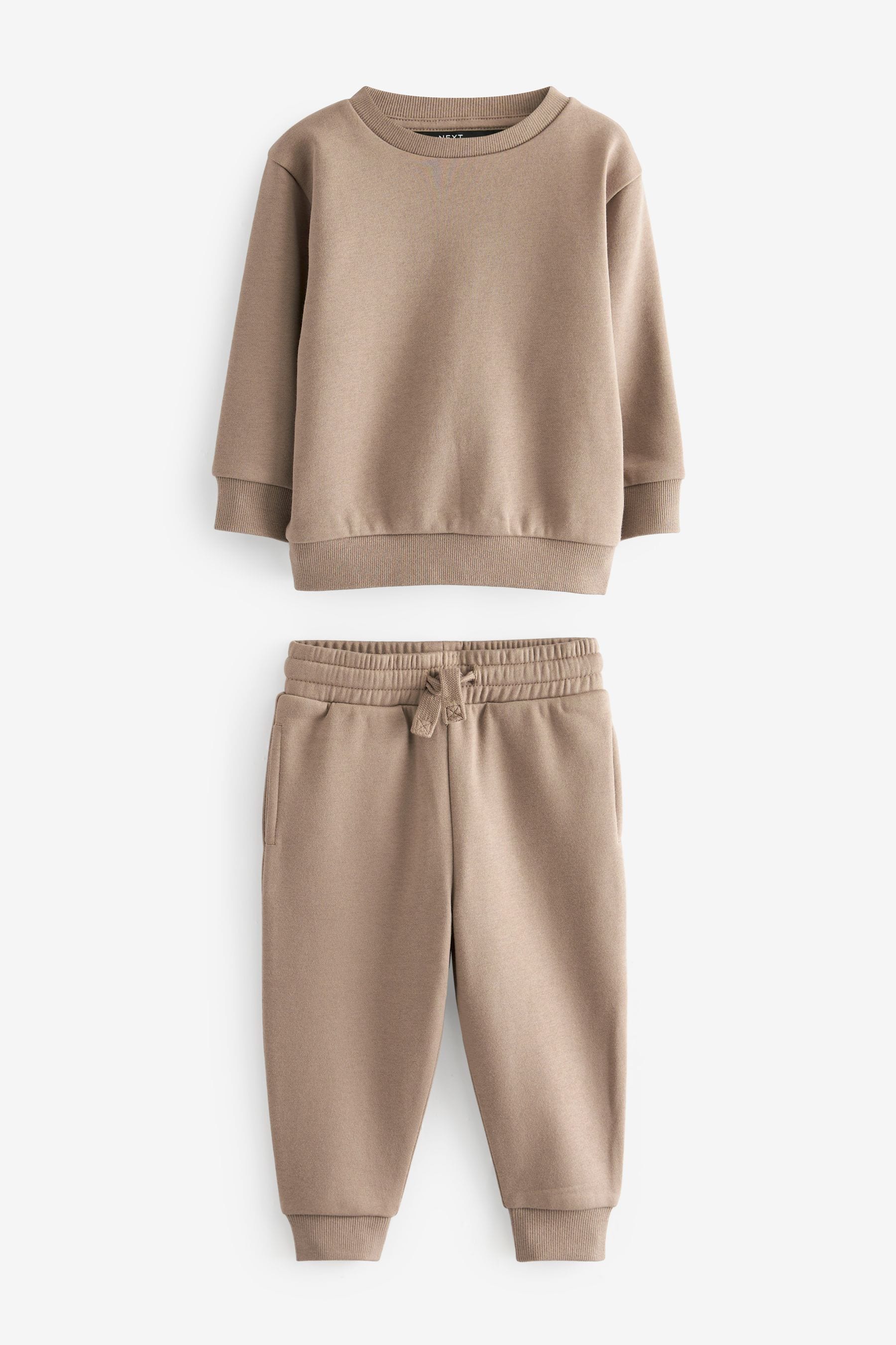 Stone Plain Jersey Sweatshirt and Joggers Set (3mths-7yrs)