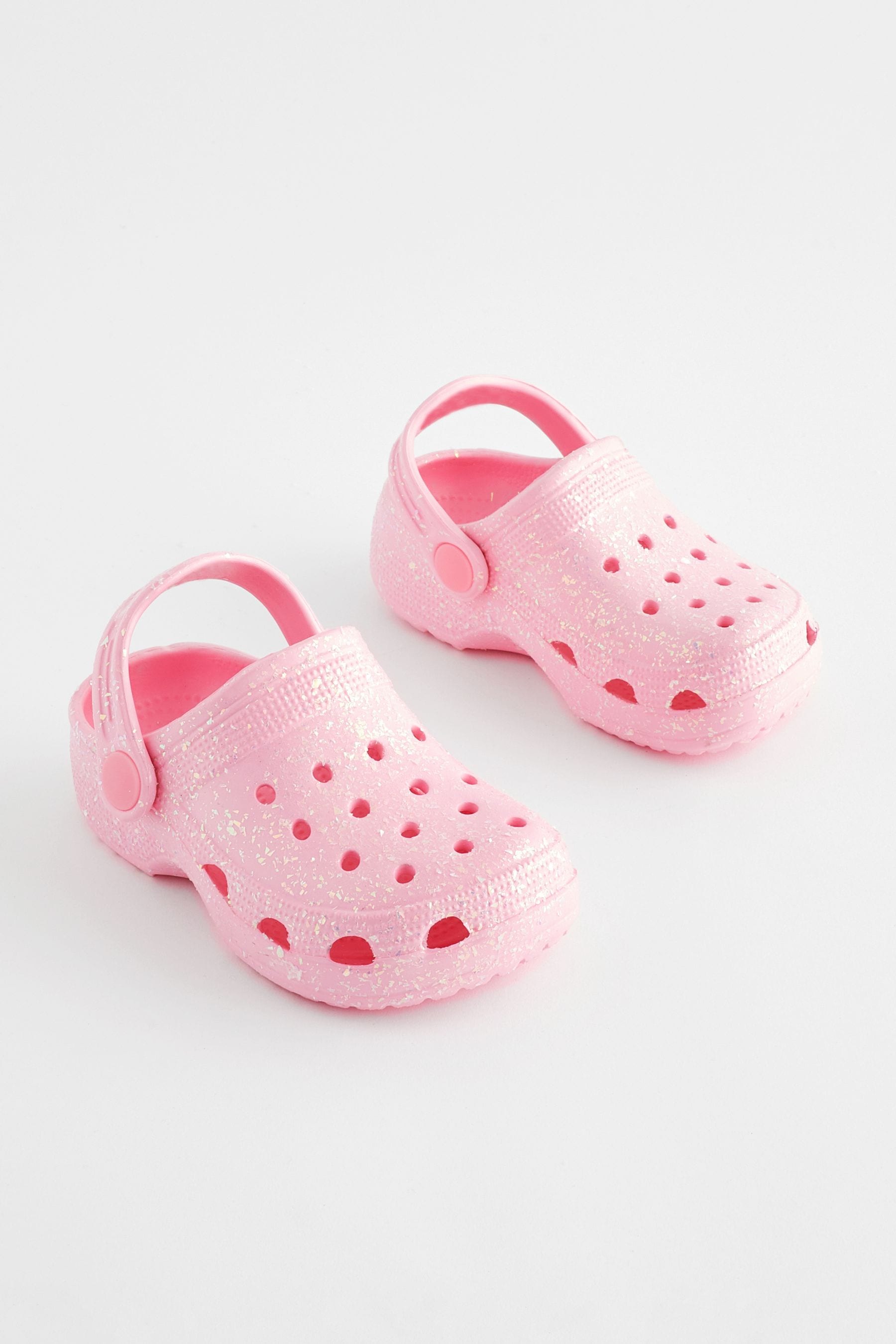 Pink Glitter Clogs