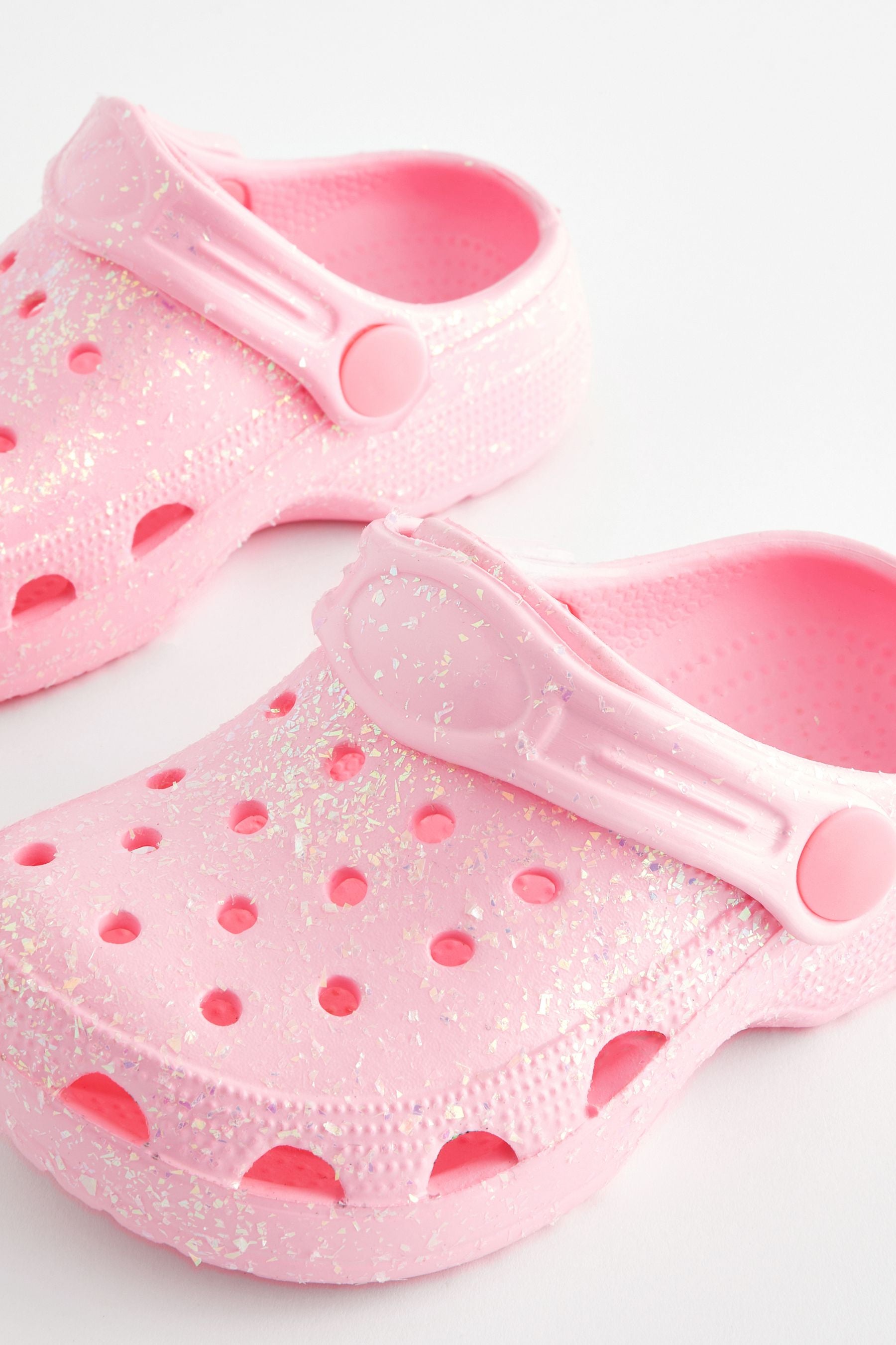 Pink Glitter Clogs