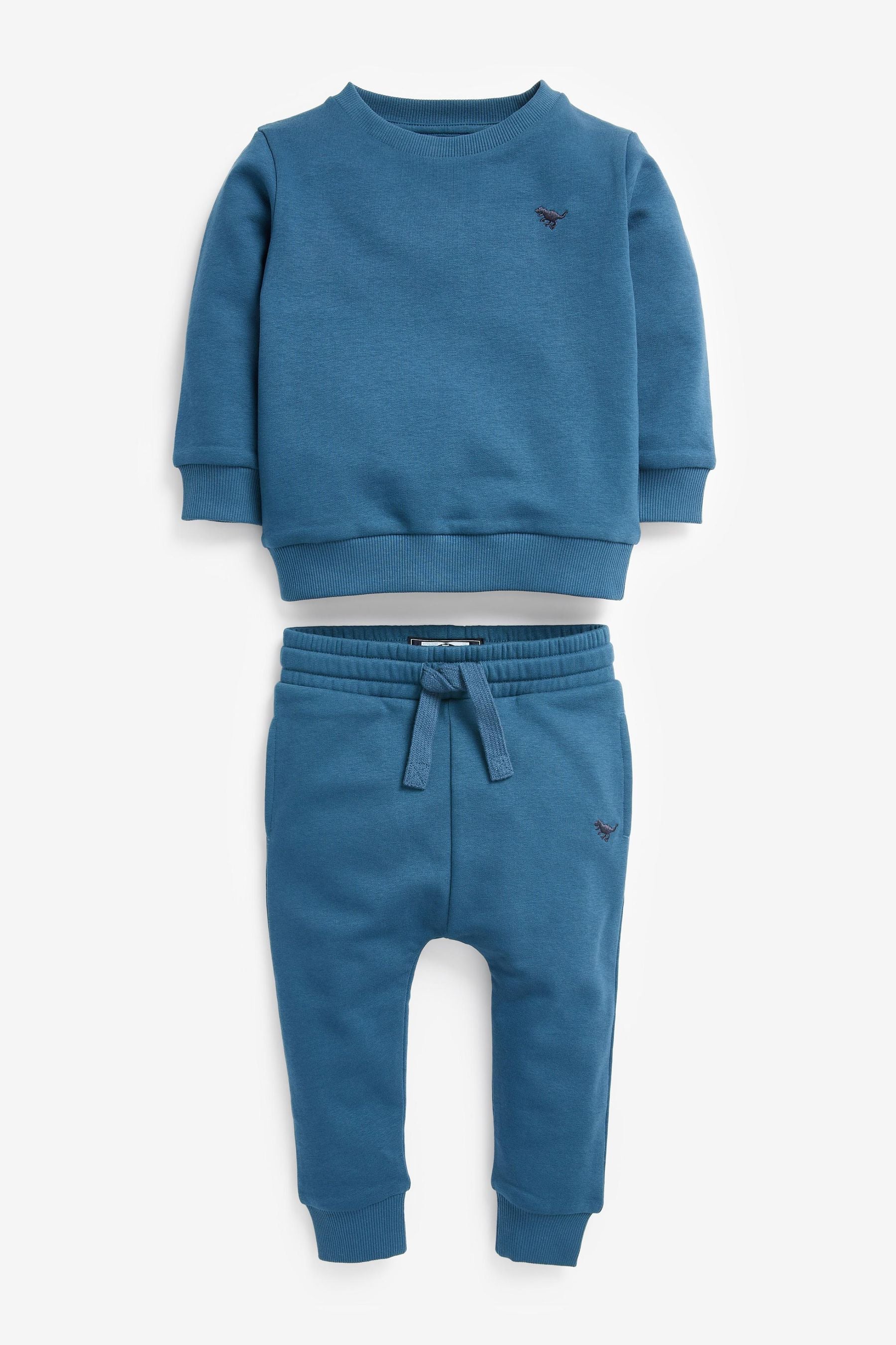 Blue Plain Jersey Sweatshirt and Joggers Set (3mths-7yrs)