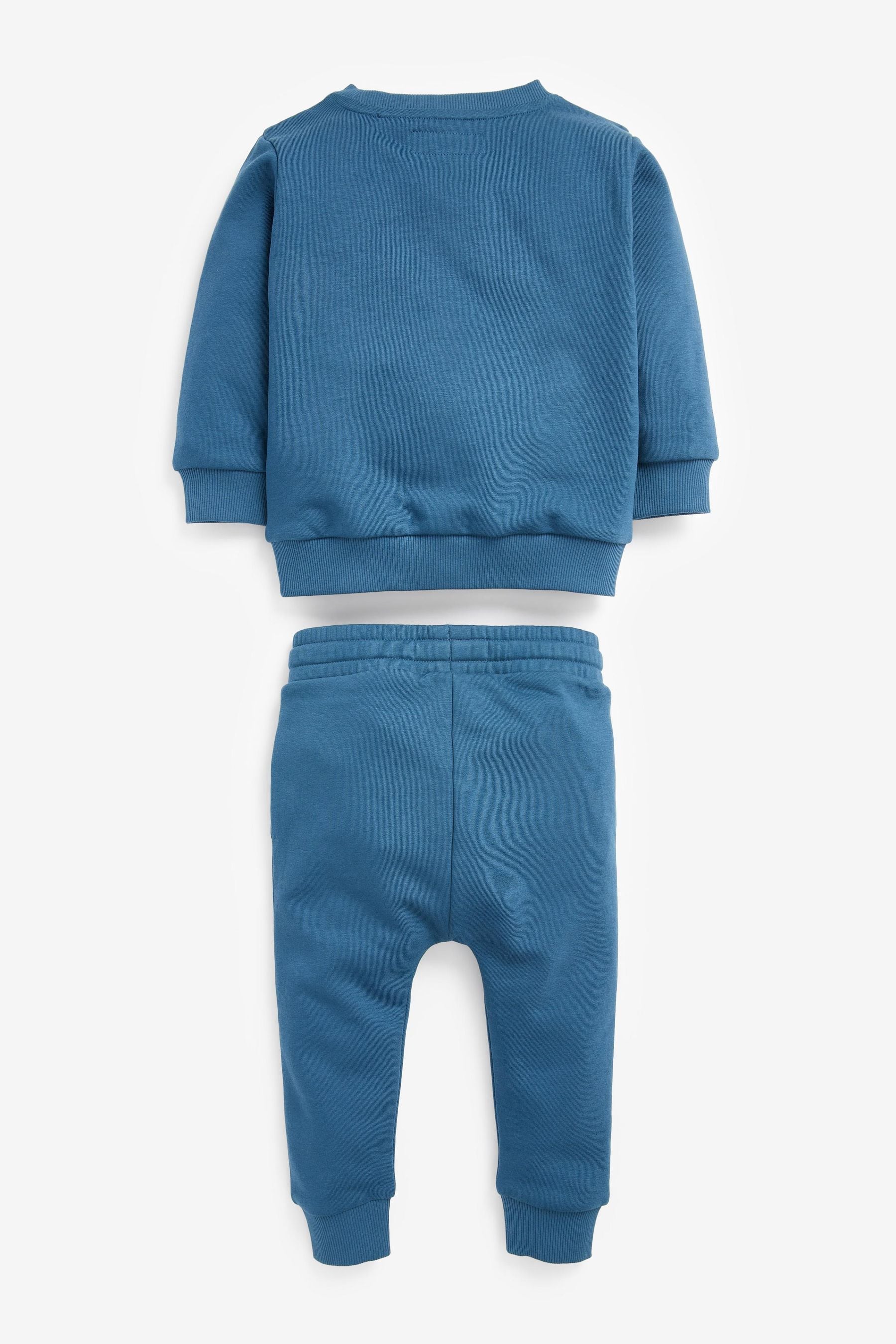 Blue Plain Jersey Sweatshirt and Joggers Set (3mths-7yrs)