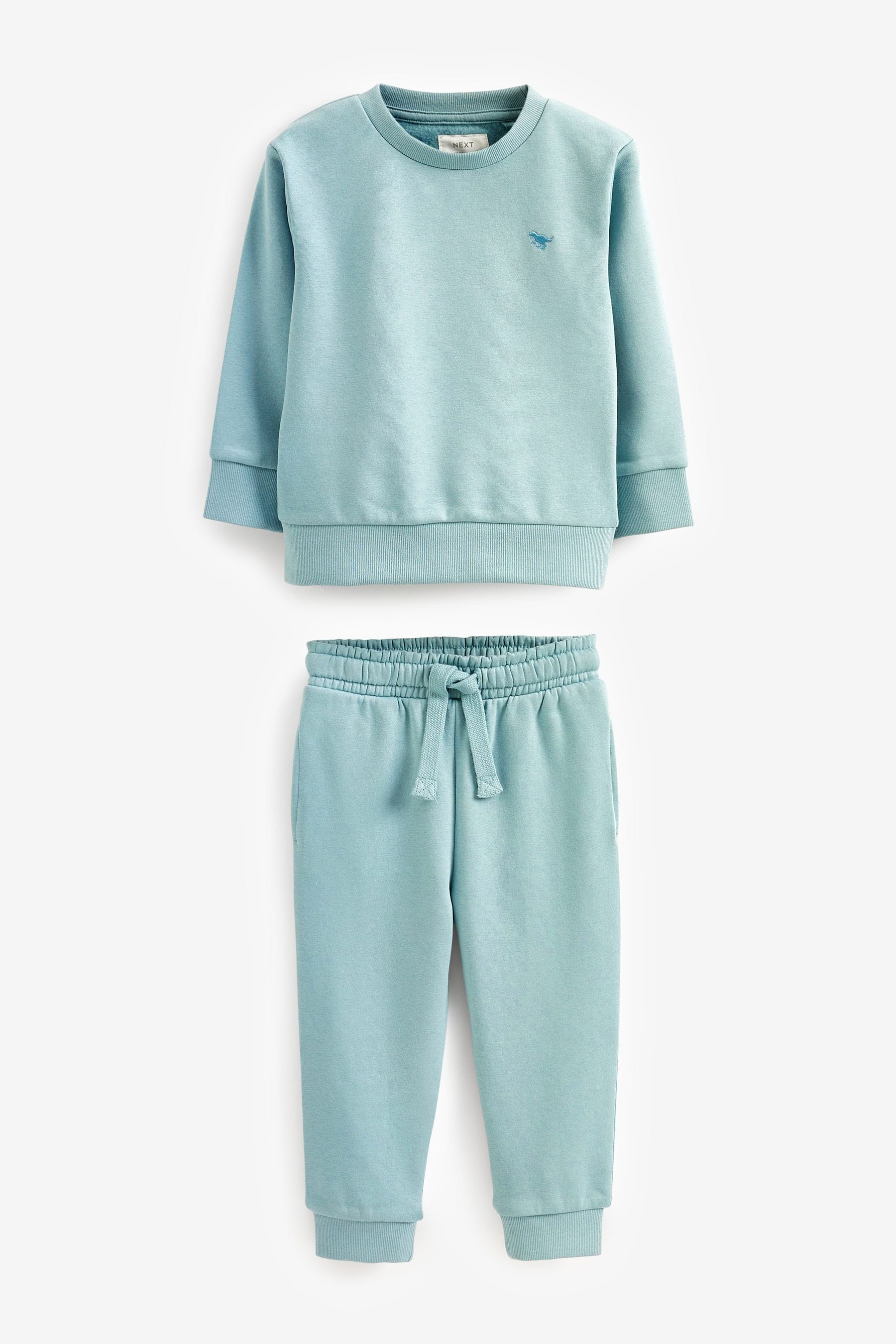 Blue Mineral Plain Jersey Sweatshirt and Joggers Set (3mths-7yrs)