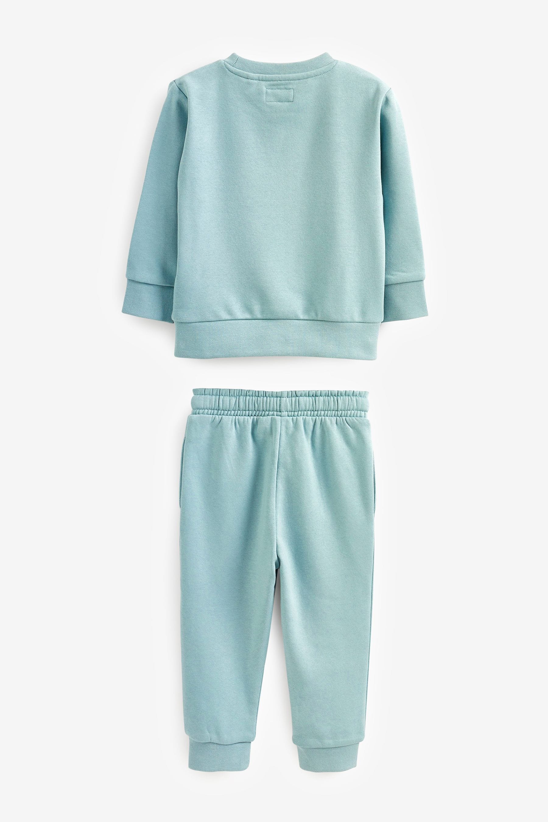 Blue Mineral Plain Jersey Sweatshirt and Joggers Set (3mths-7yrs)