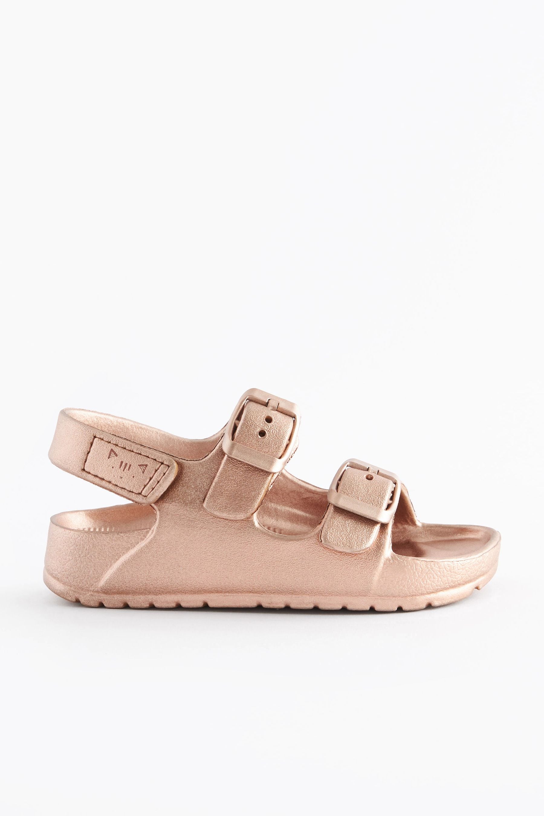 Rose Gold Two Strap Sandals