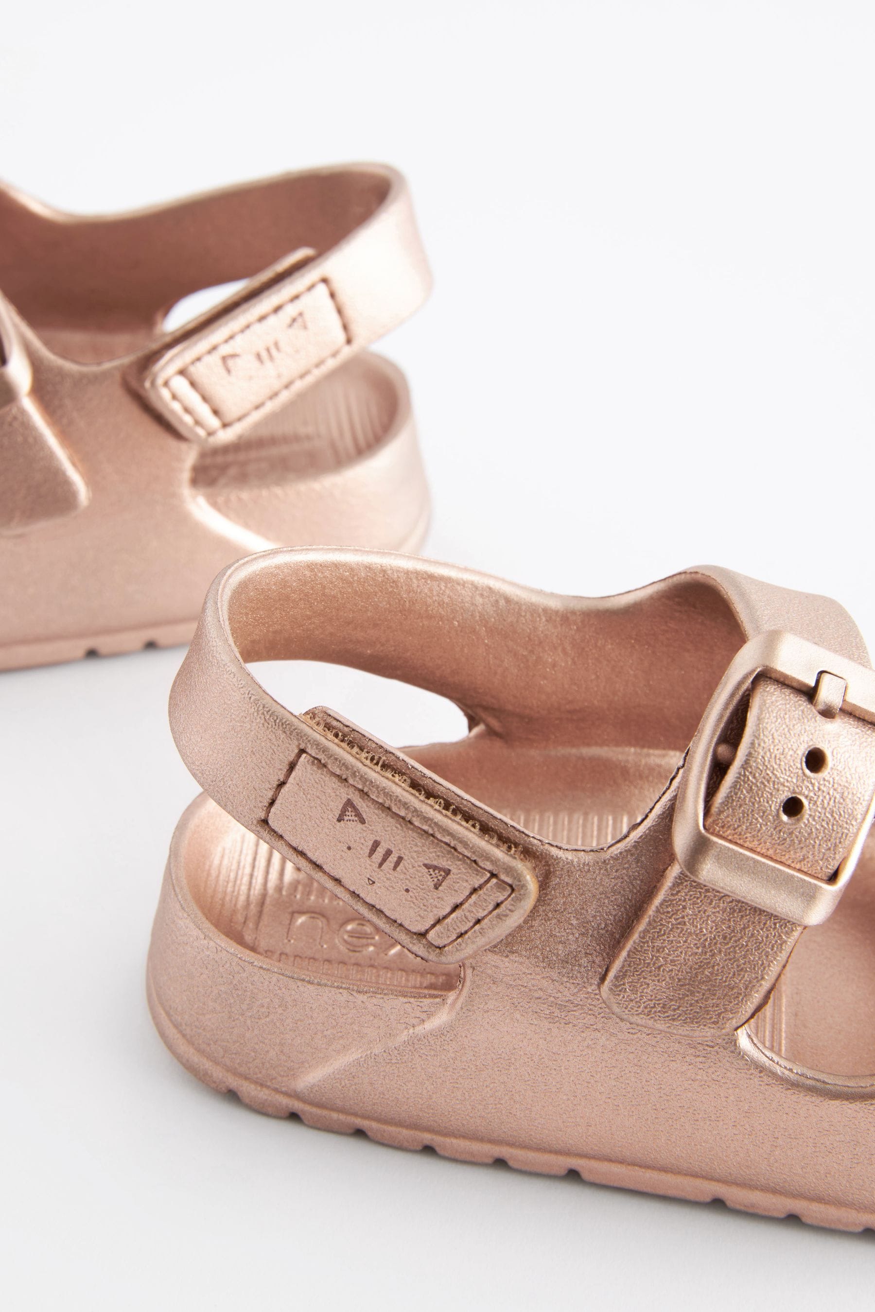 Rose Gold Two Strap Sandals