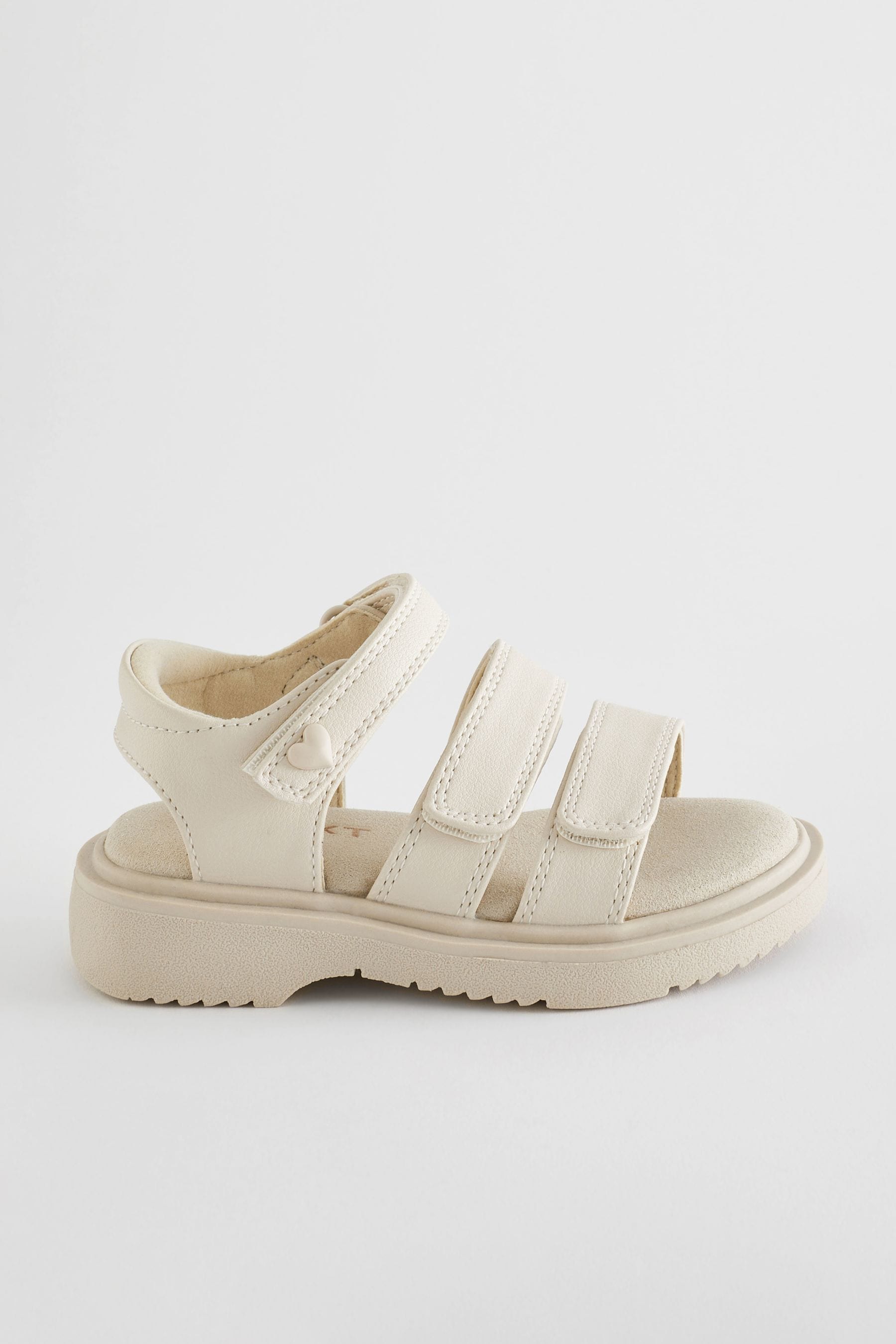 Bone Chunky Sandals