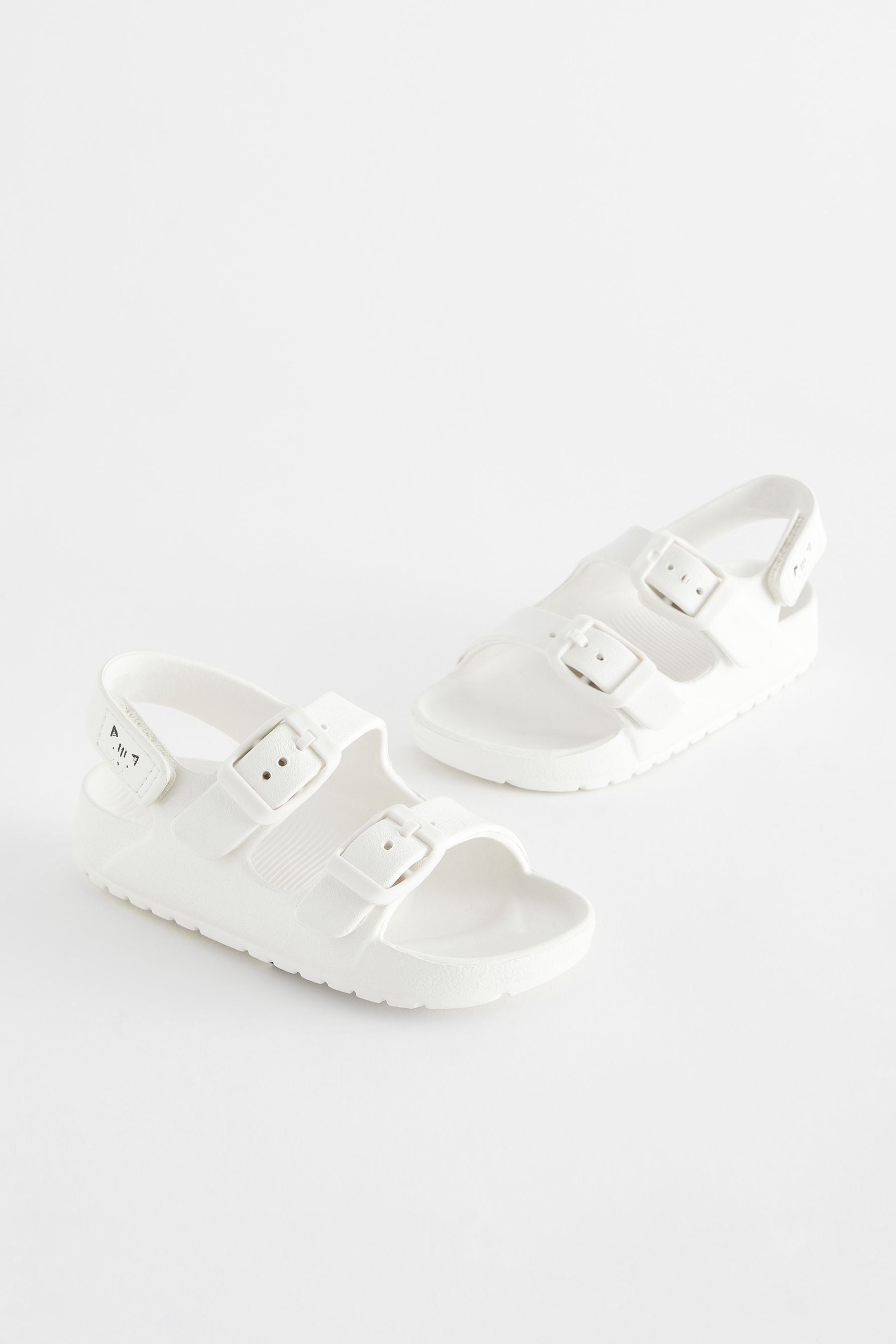 White Two Strap Sandals