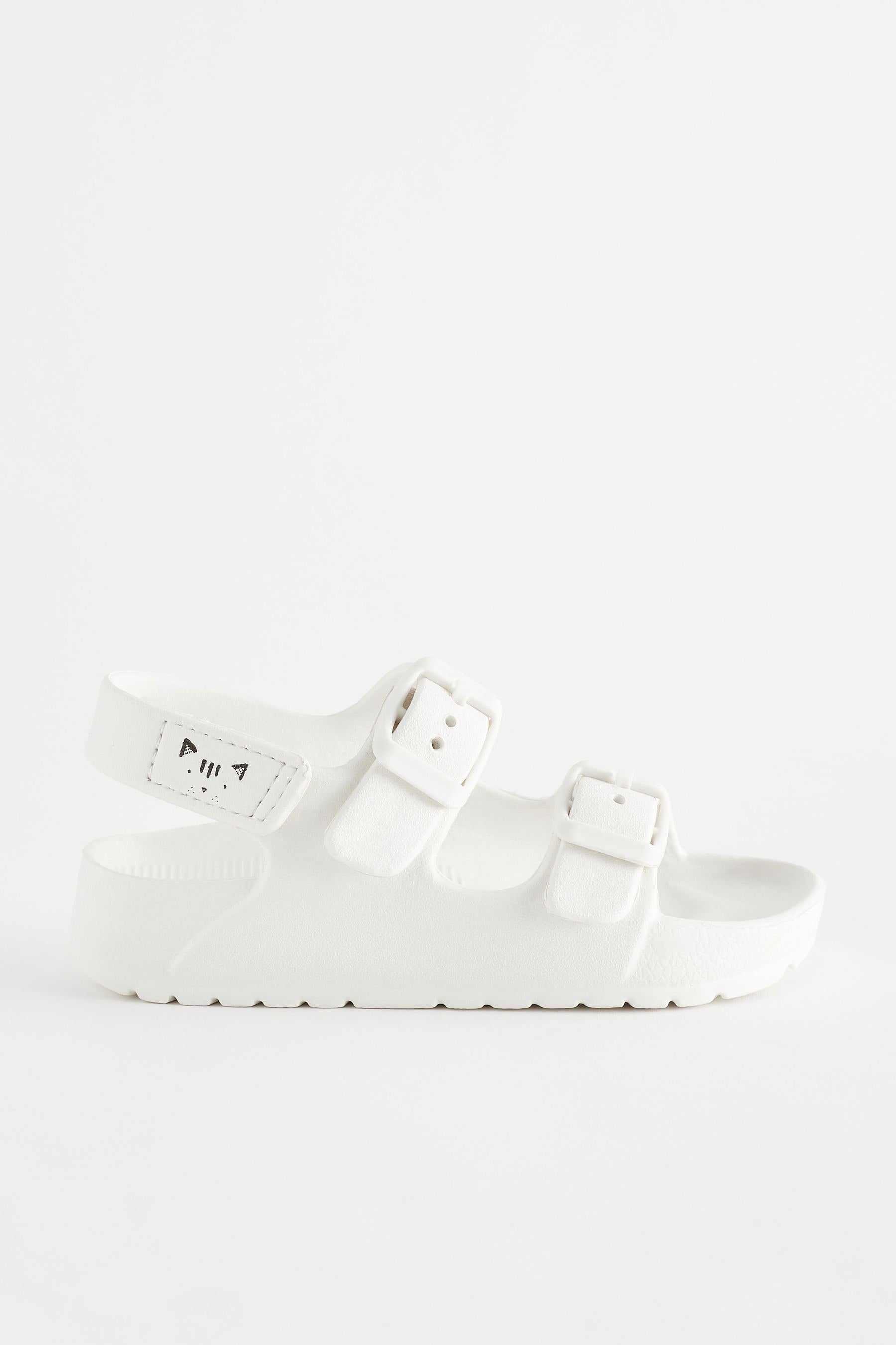 White Two Strap Sandals