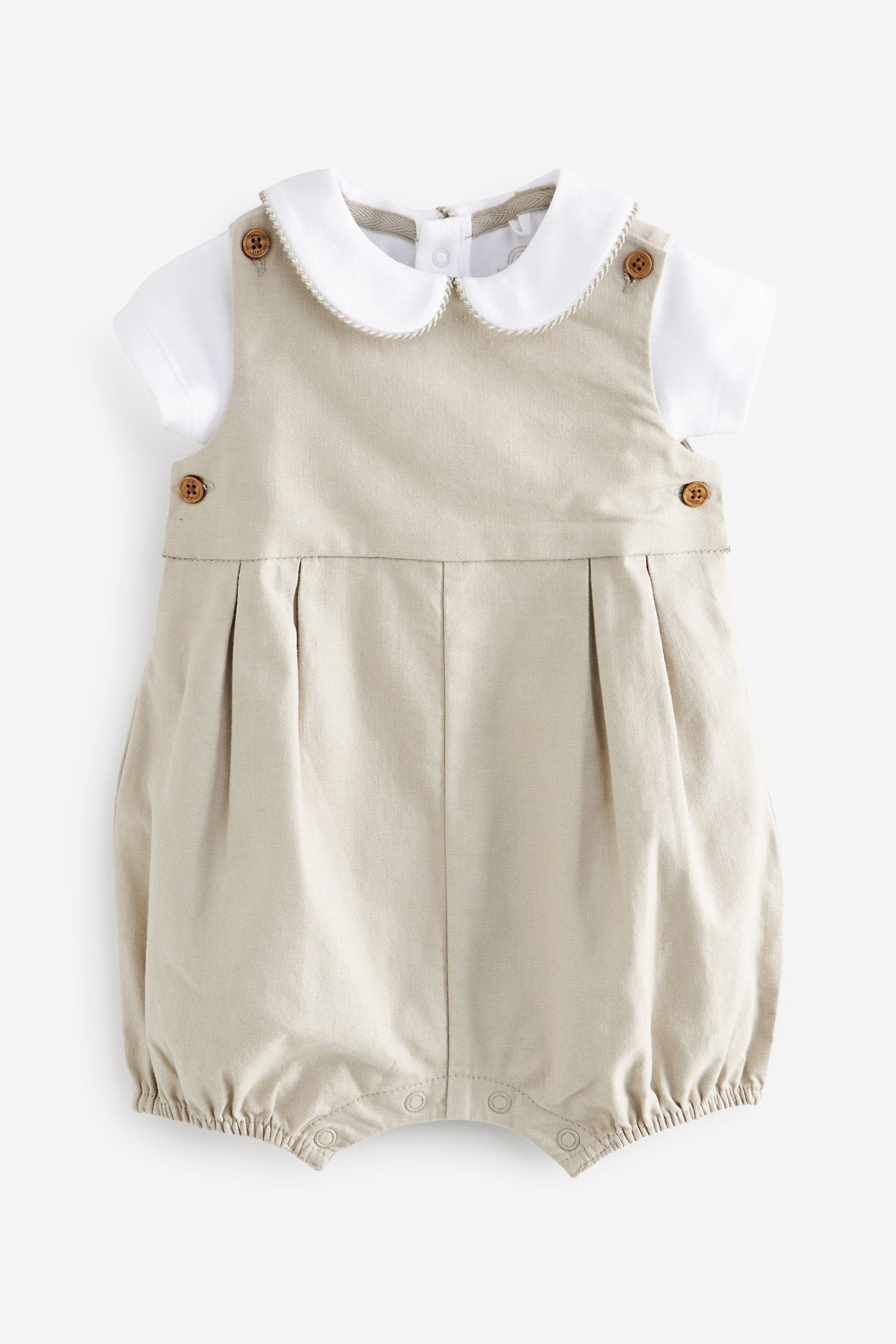 Neutral/White Smart Baby Romper, Bodysuit And Socks Set (0mths-2yrs)