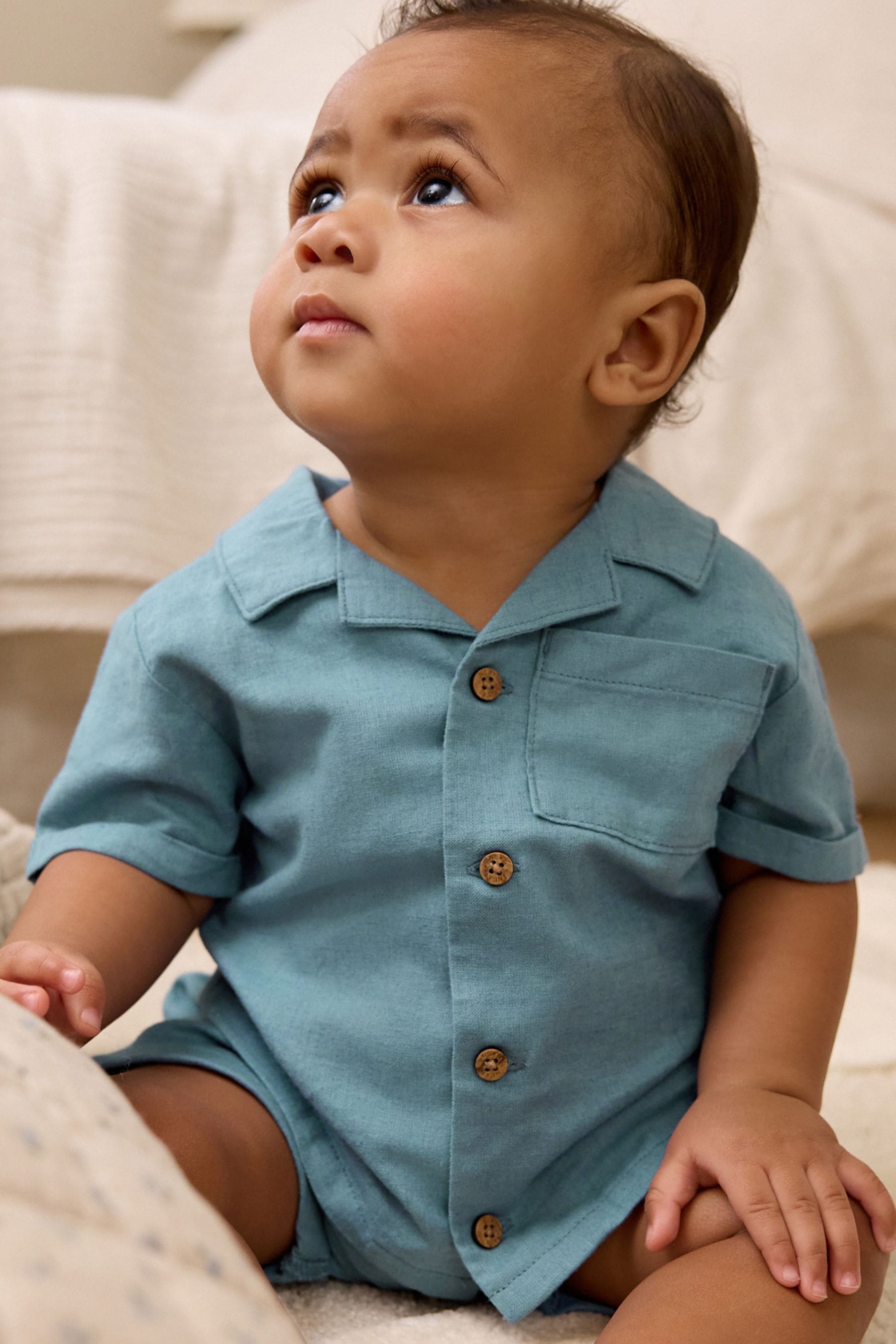 Blue Top And Shorts Set (0mths-2yrs)