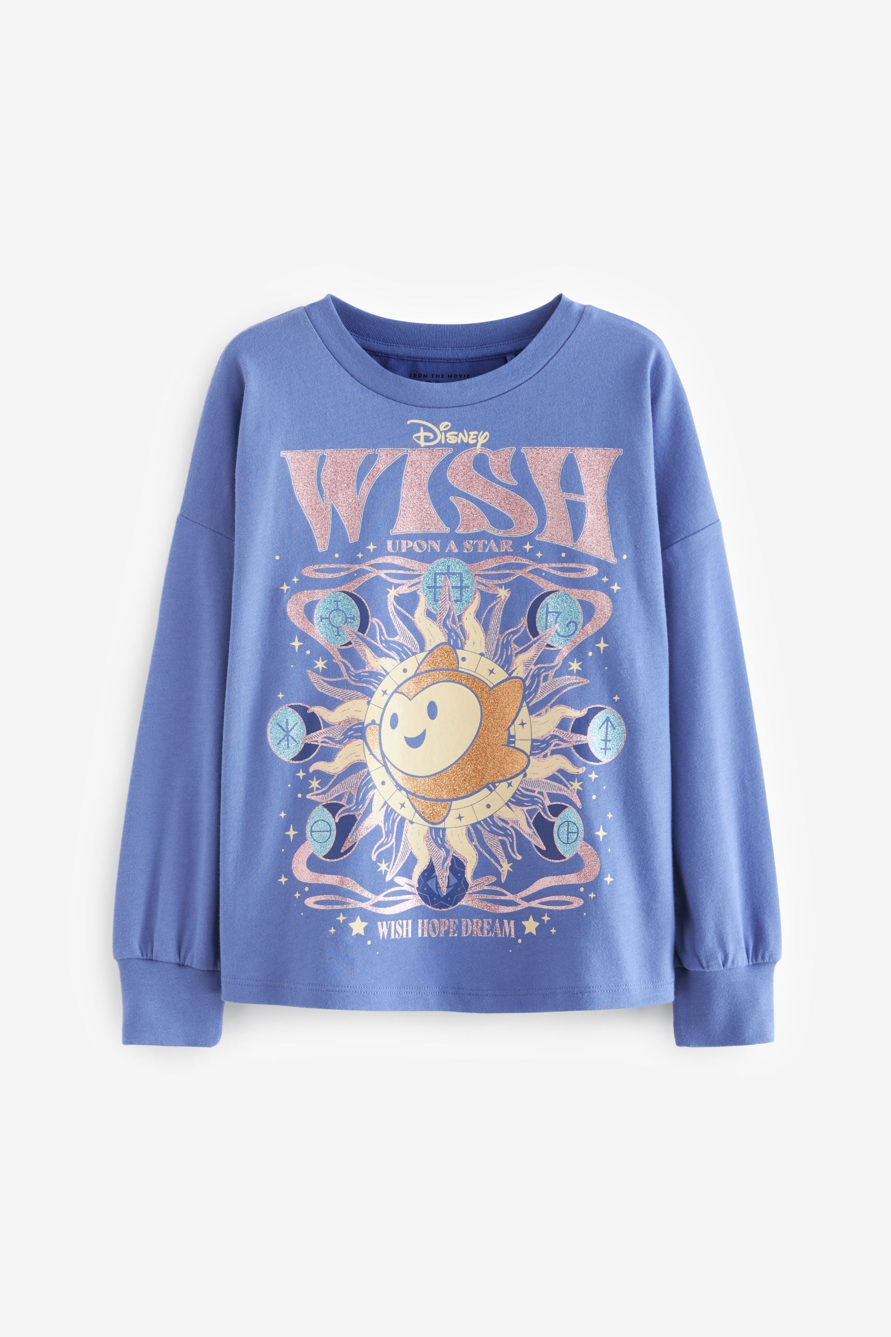 Light Blue Disney Wish Asha Long Sleeve T-Shirt (3-16yrs)