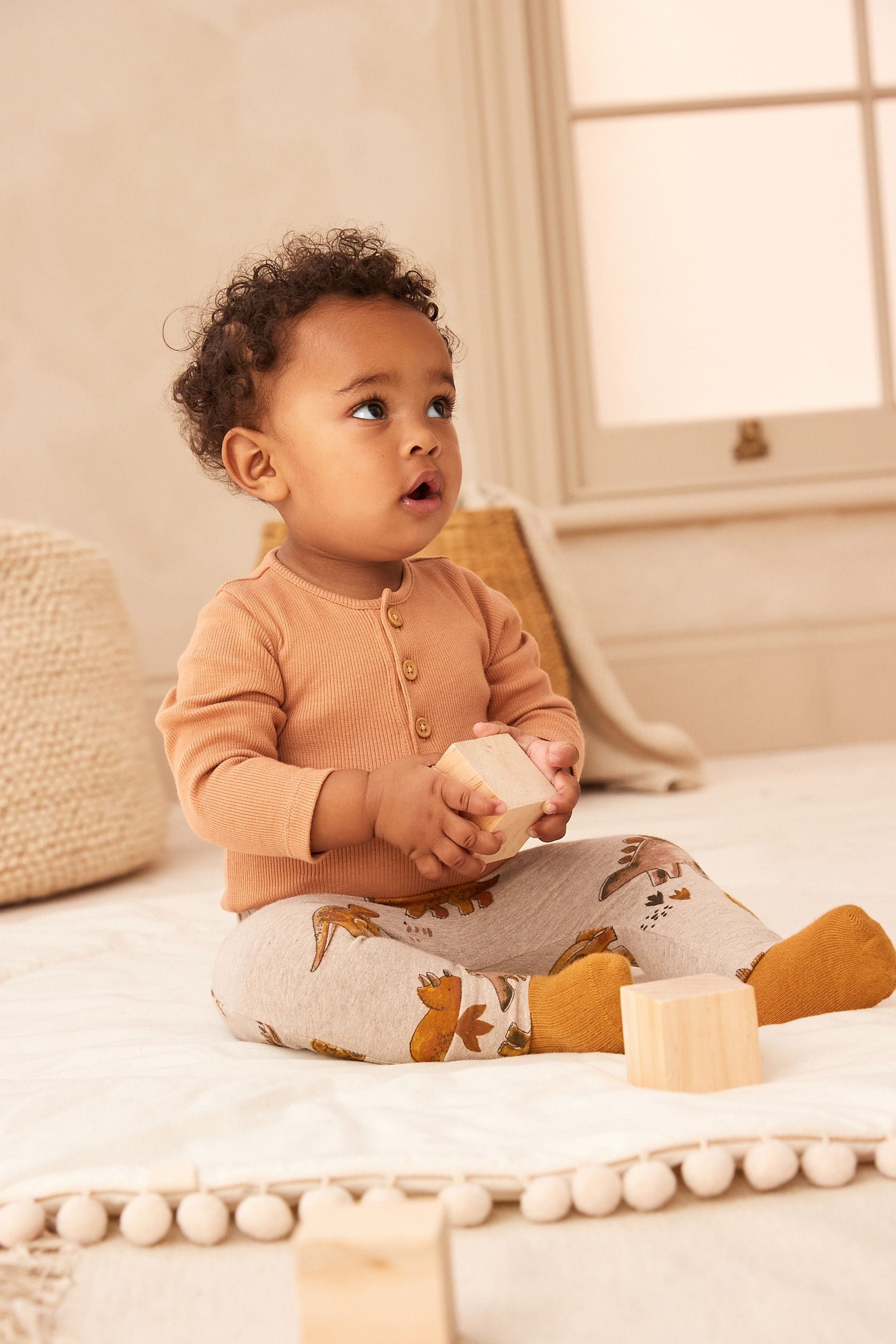 Orange Baby Top and Leggings 2 Piece Set