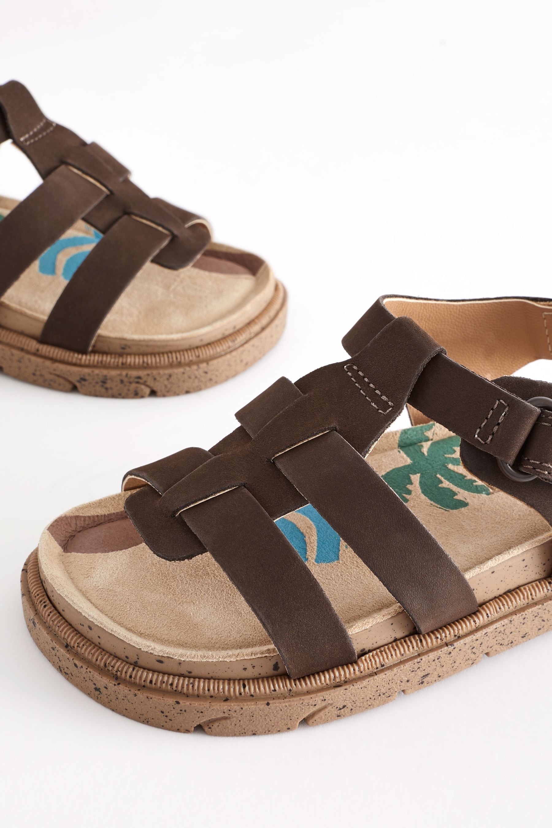 Brown Leather Fisherman Sandals