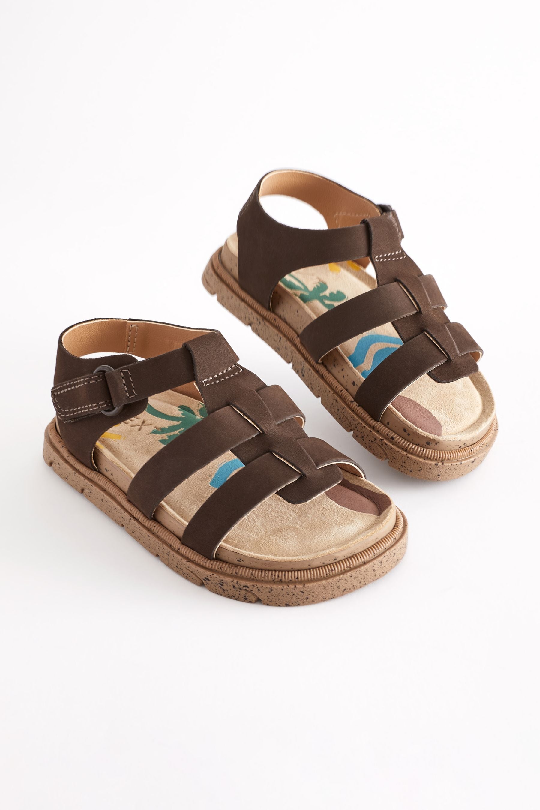 Brown Leather Fisherman Sandals