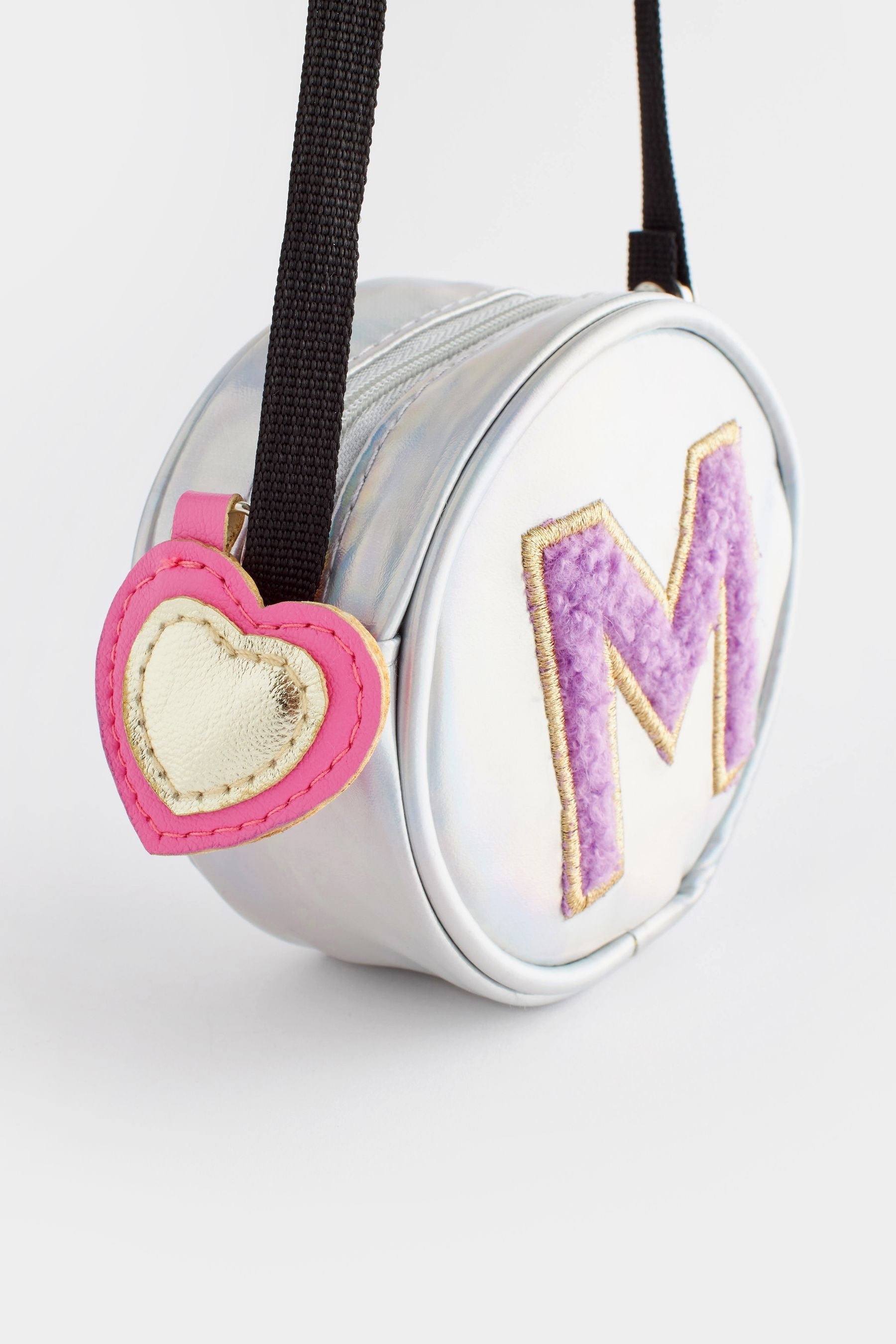 Silver M Mini Initial Bag