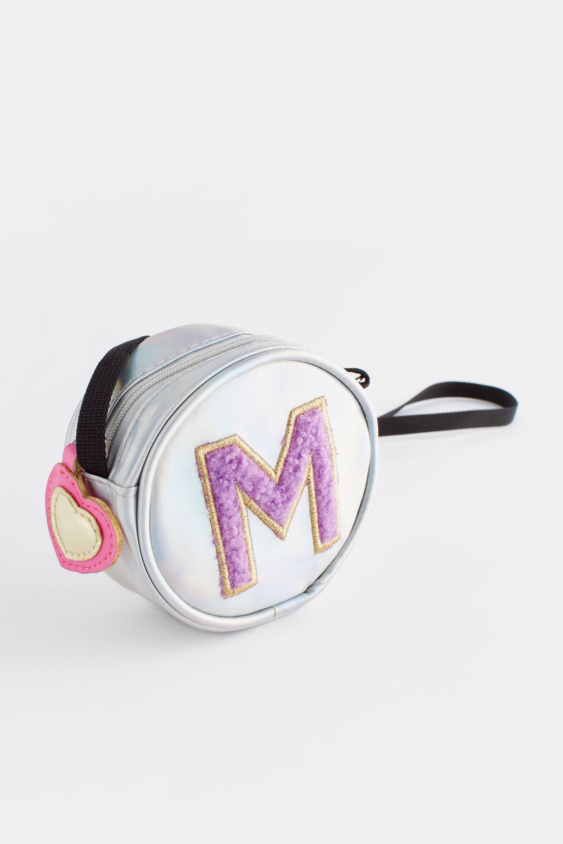 Silver M Mini Initial Bag