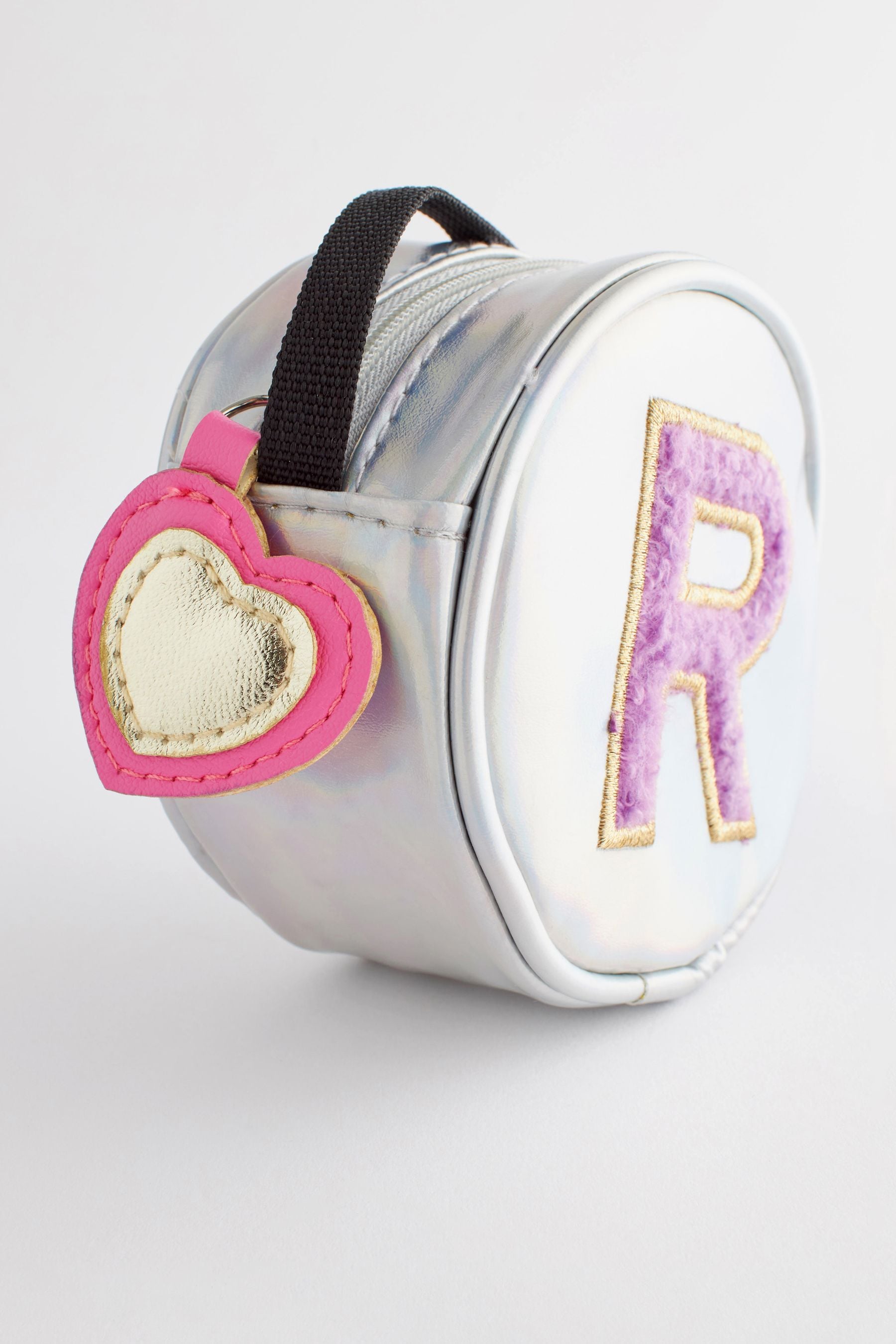 Silver R Mini Initial Bag