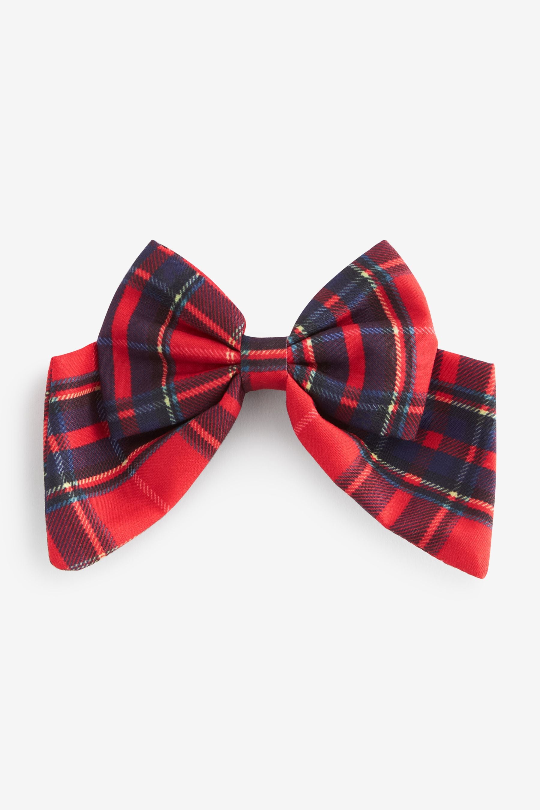 Red Tartan Bow Hair Clip