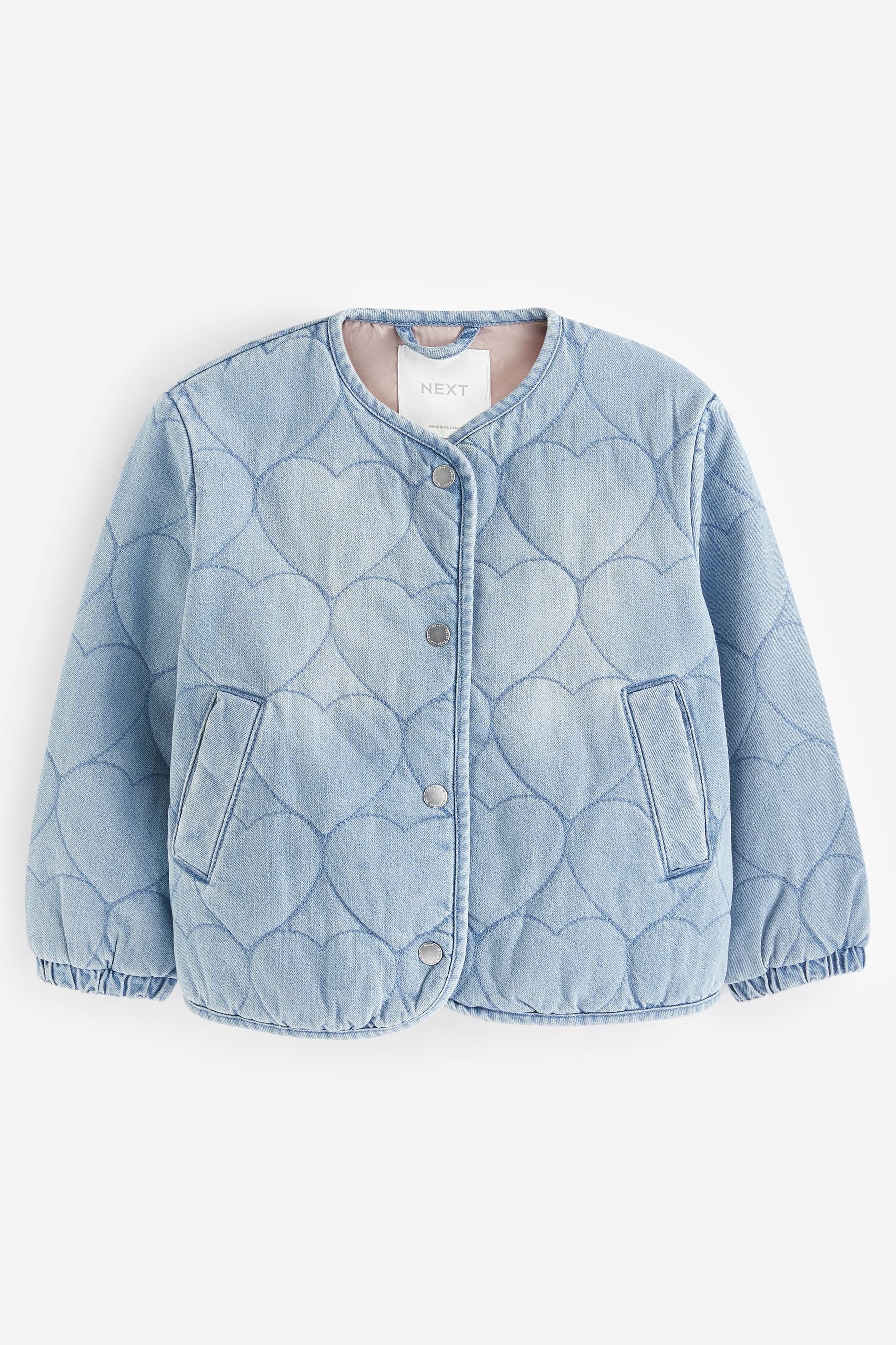 Blue Denim Heart Quilt Jacket (3-16yrs)