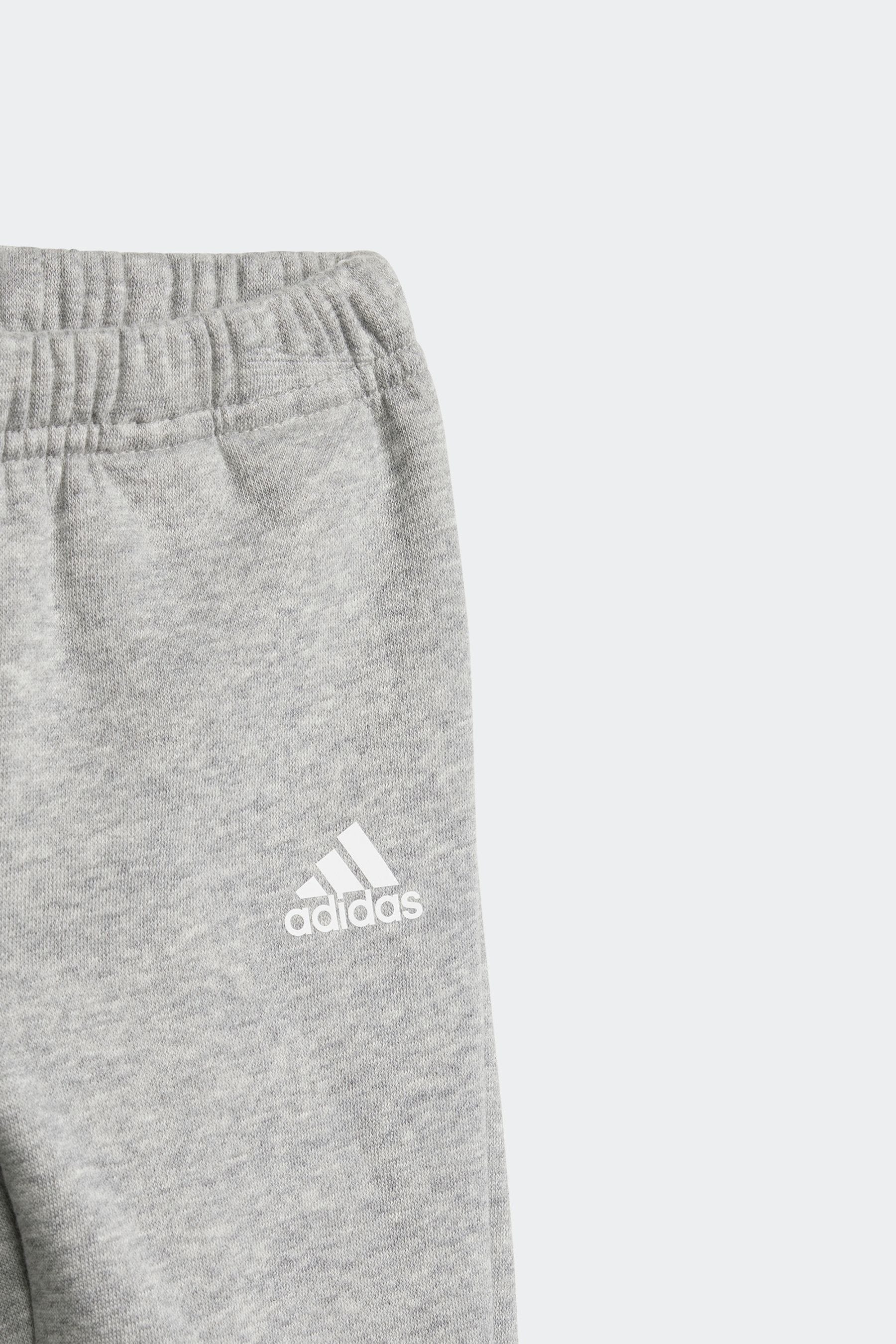 Grey/Blue adidas Sportswear Essentials Lineage Joggers Set